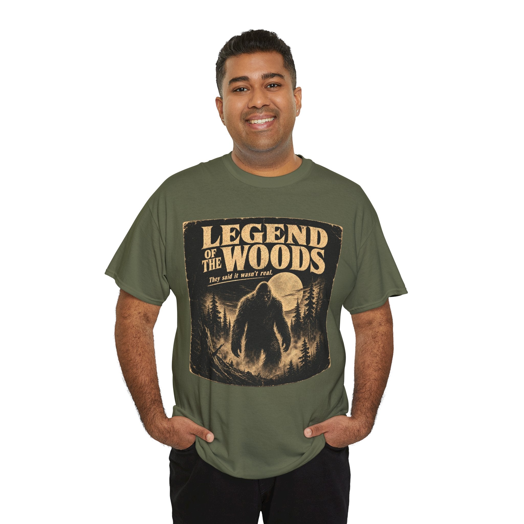 Retro Bigfoot Horror Poster T-Shirt – Legend Of The Woods B-Movie Graphic Tee