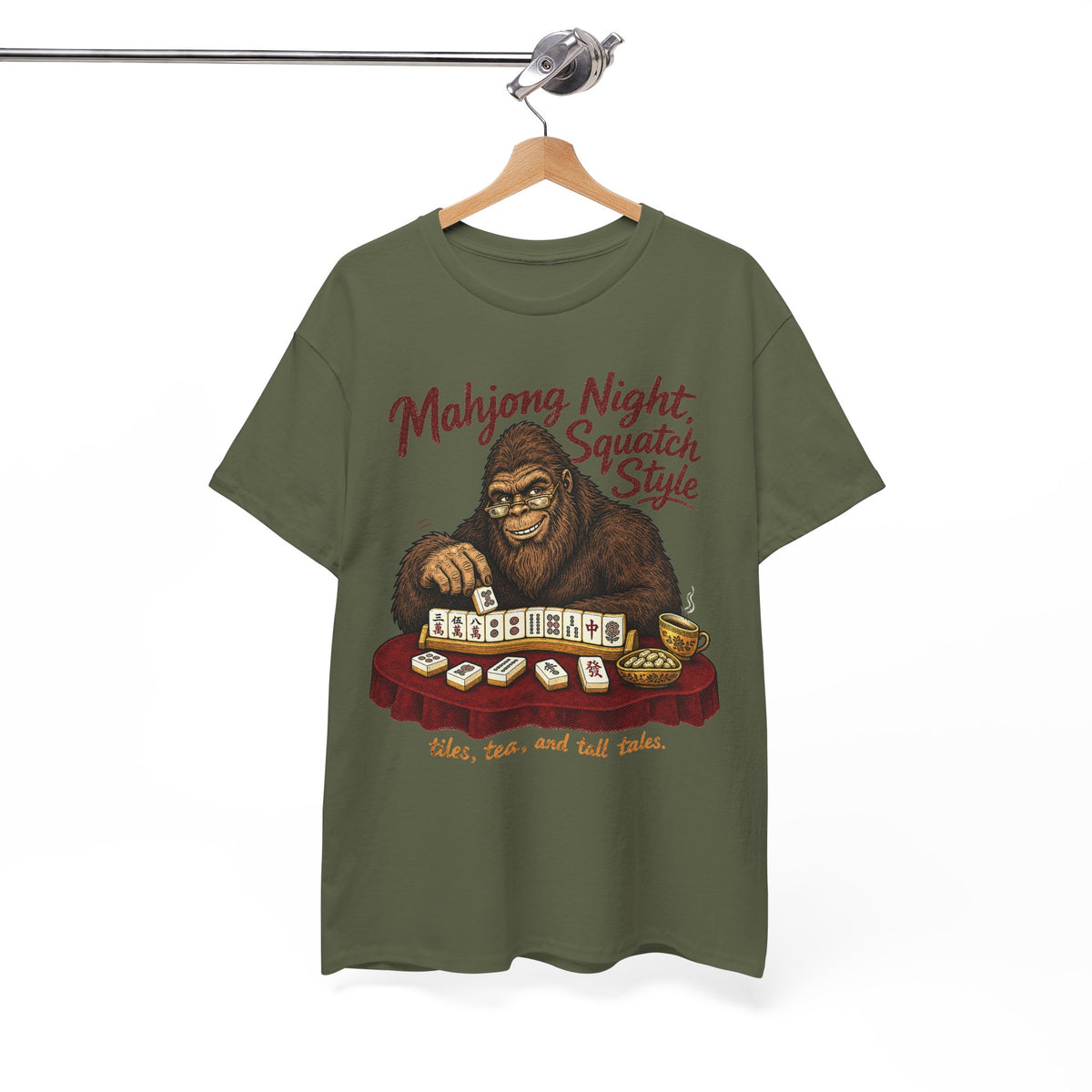 Mahjong Night Sasquatch T-Shirt – Vintage Bigfoot Mahjong Tee