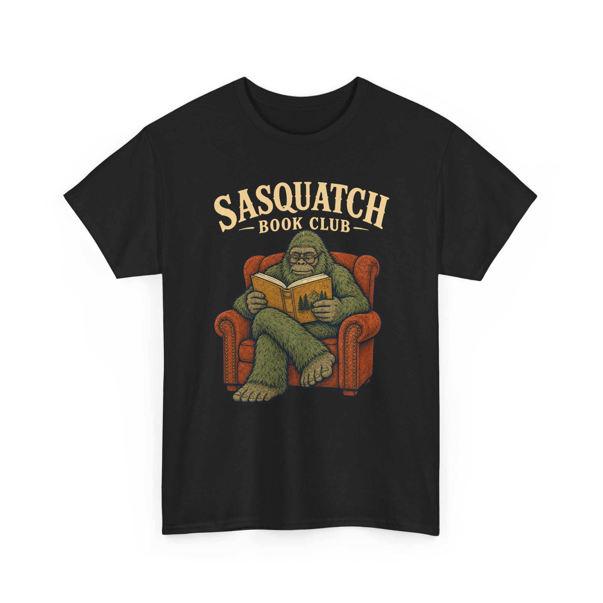 Sasquatch Book Club T-Shirt – Cozy Bigfoot Reading Graphic Tee