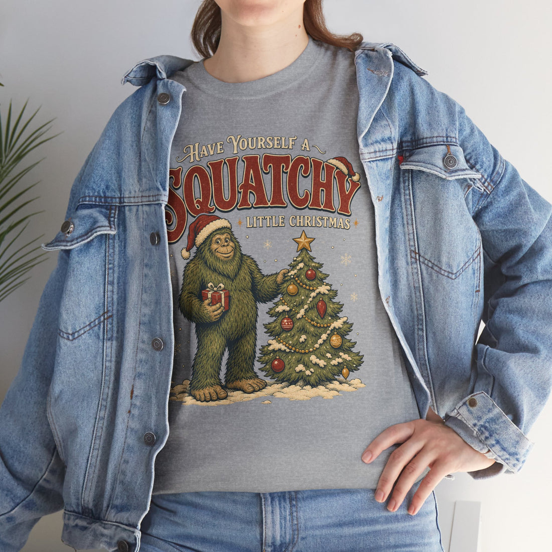 Squatchy Little Christmas T-Shirt – Funny Bigfoot Holiday Graphic Tee