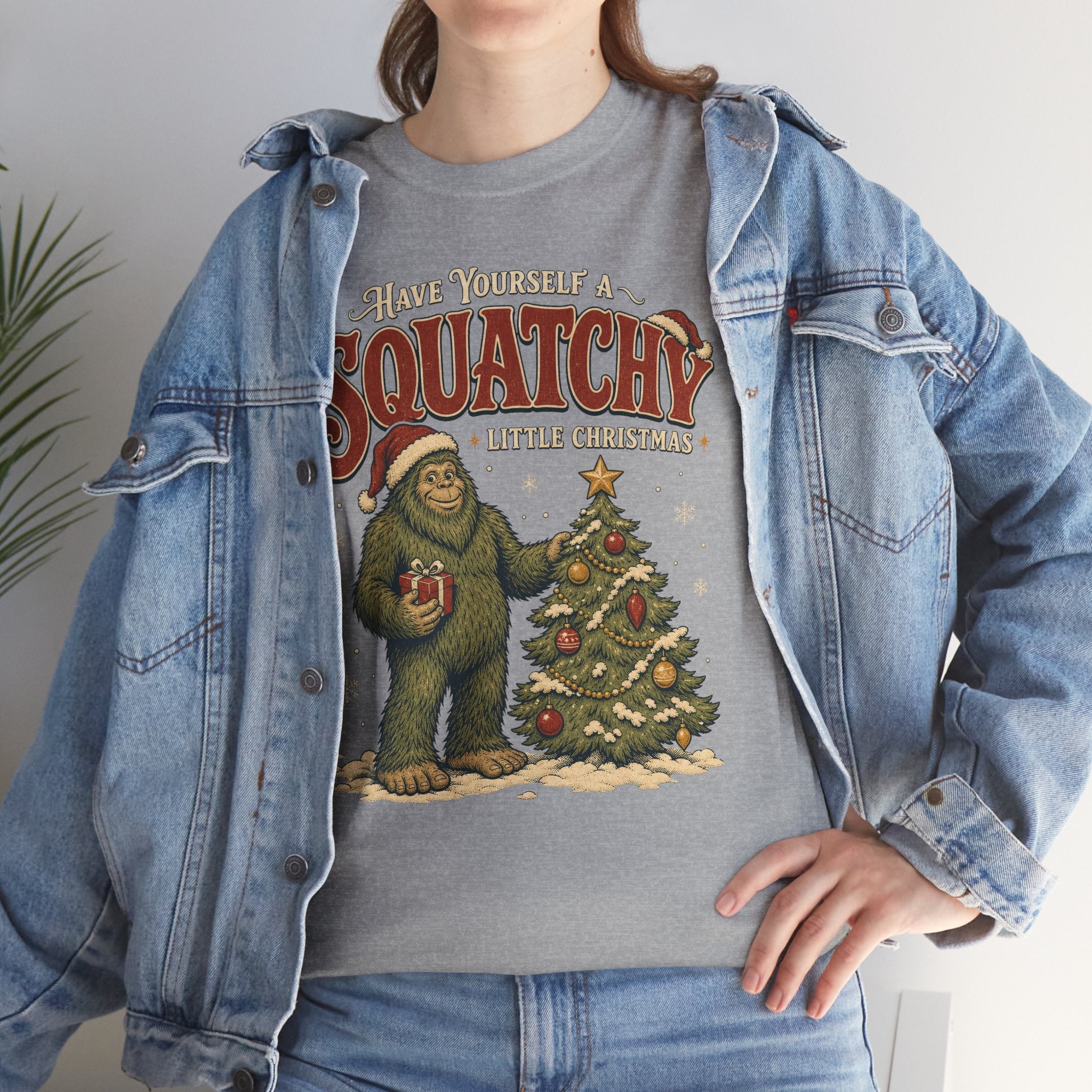 Squatchy Little Christmas T-Shirt – Funny Bigfoot Holiday Graphic Tee