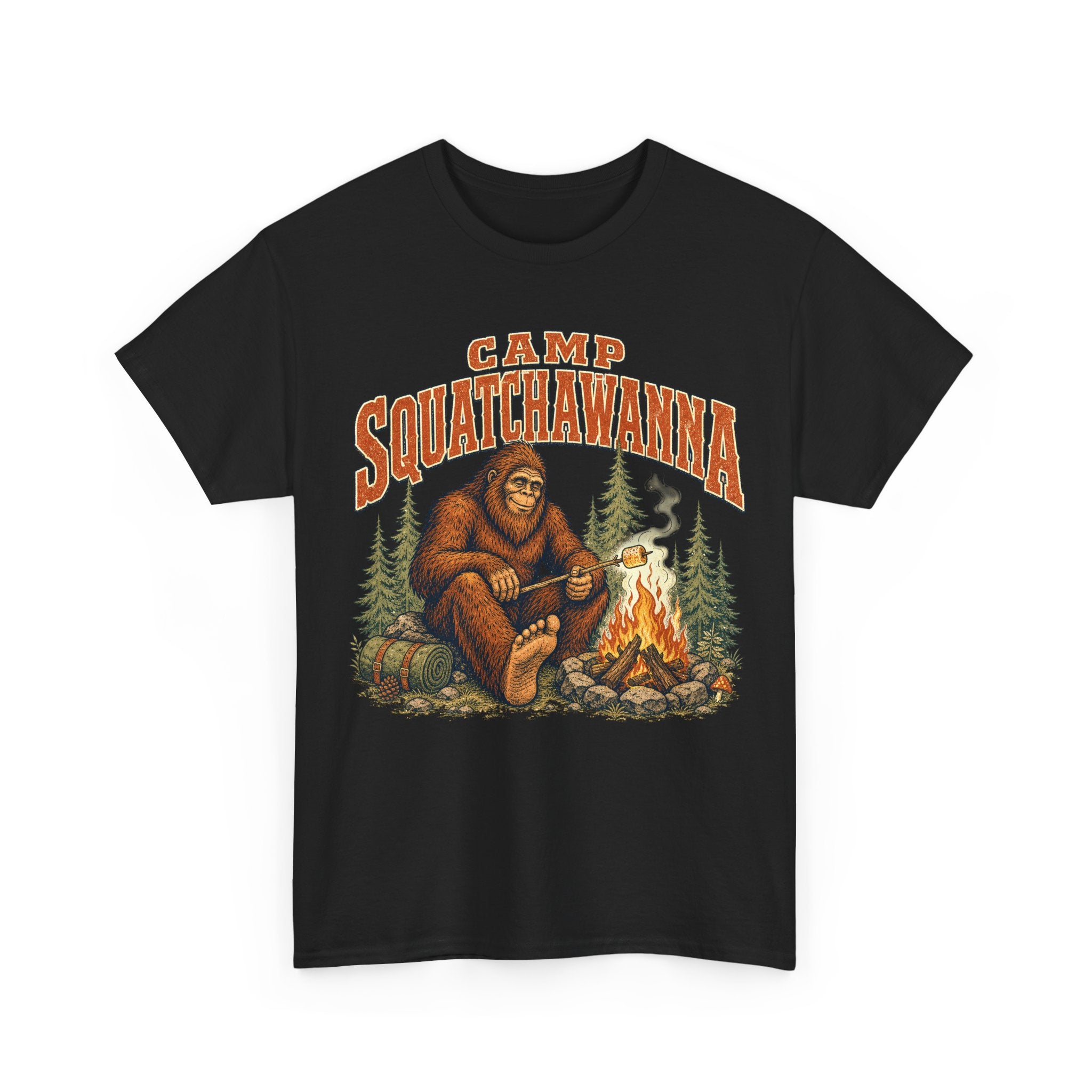 Camp Squatchawanna T-Shirt – Funny Bigfoot Campfire Graphic Tee