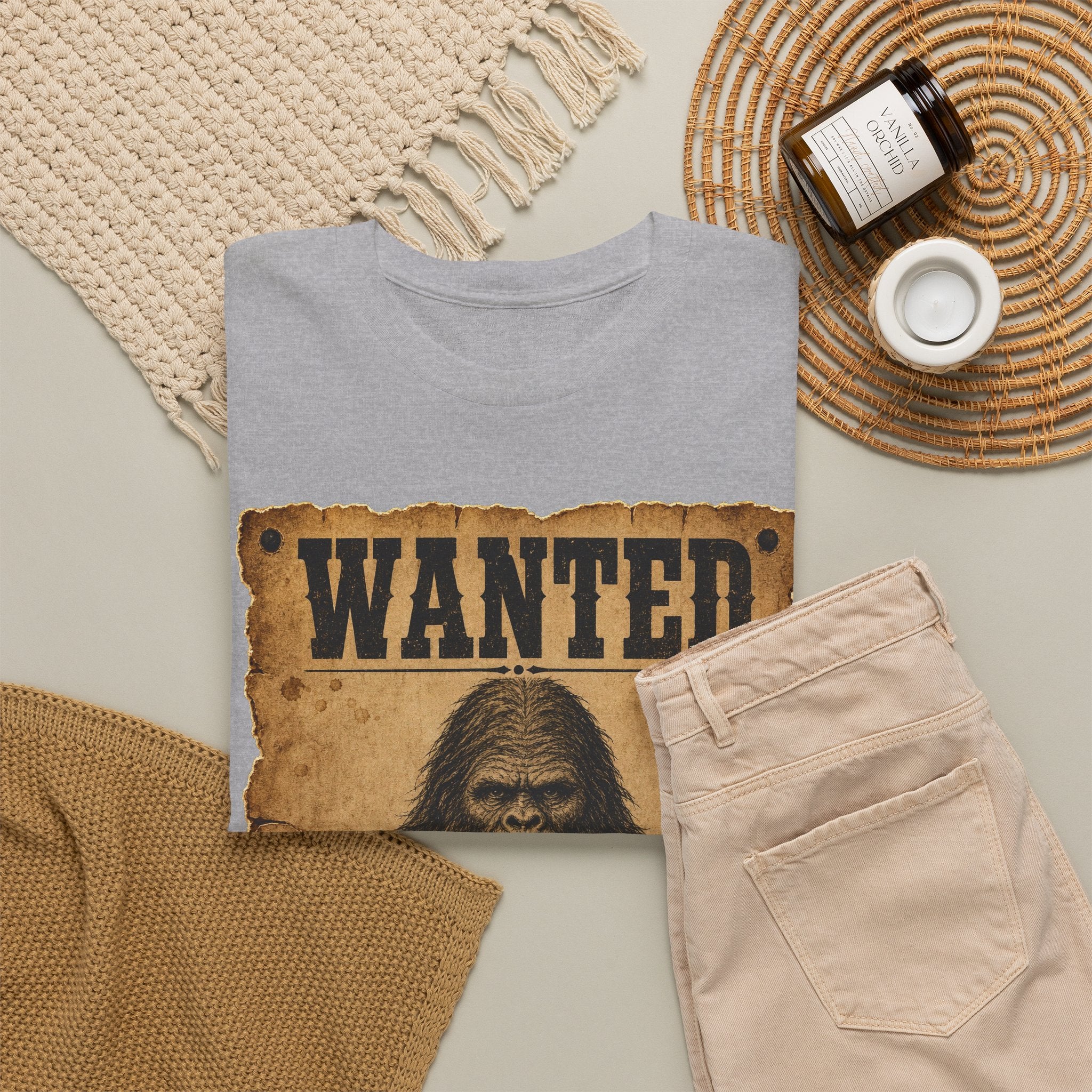 Wanted Bigfoot T-Shirt – Old West Reward Poster Graphic Tee