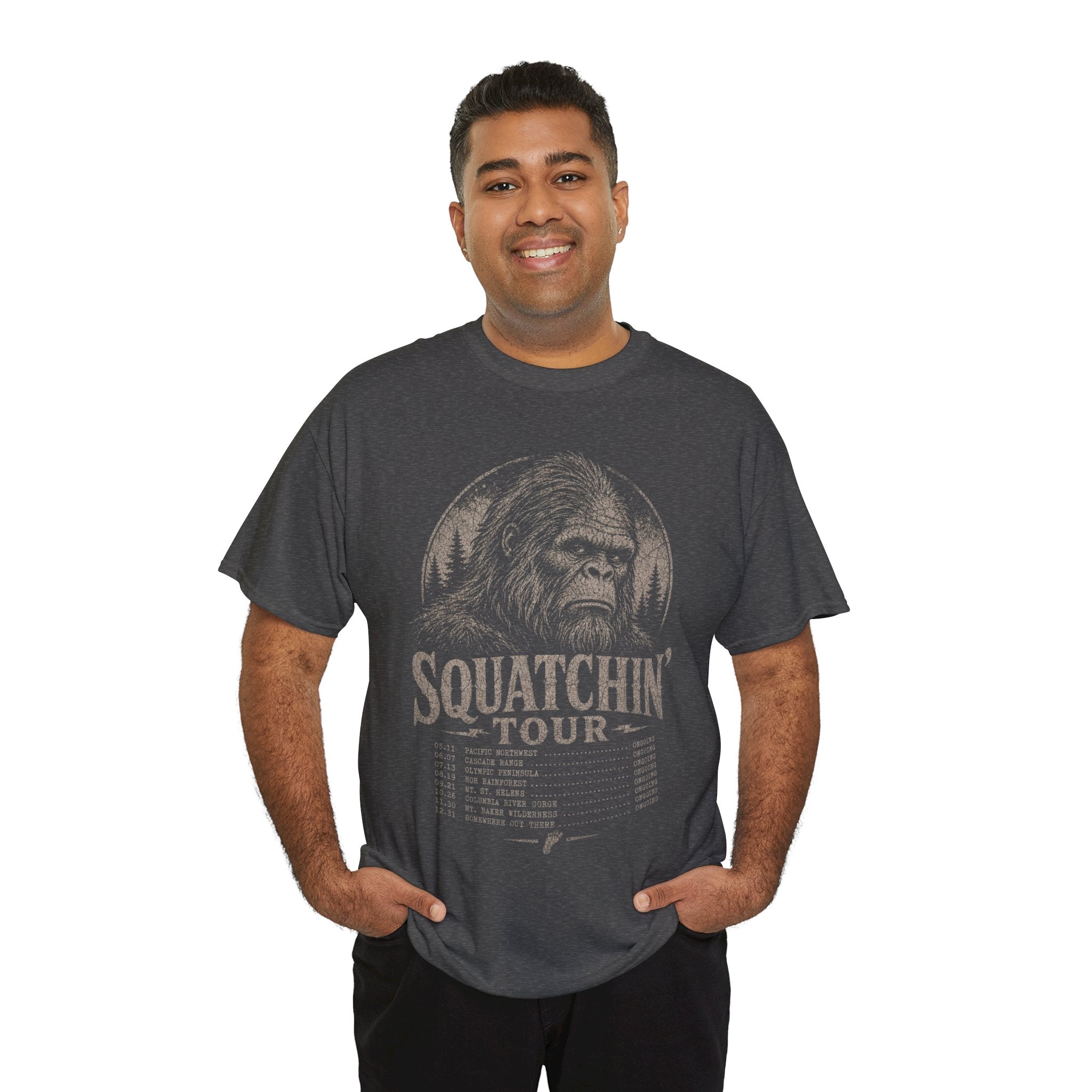 Squatchin' Tour T-Shirt – Vintage Band-Tee Style Bigfoot Graphic Tee