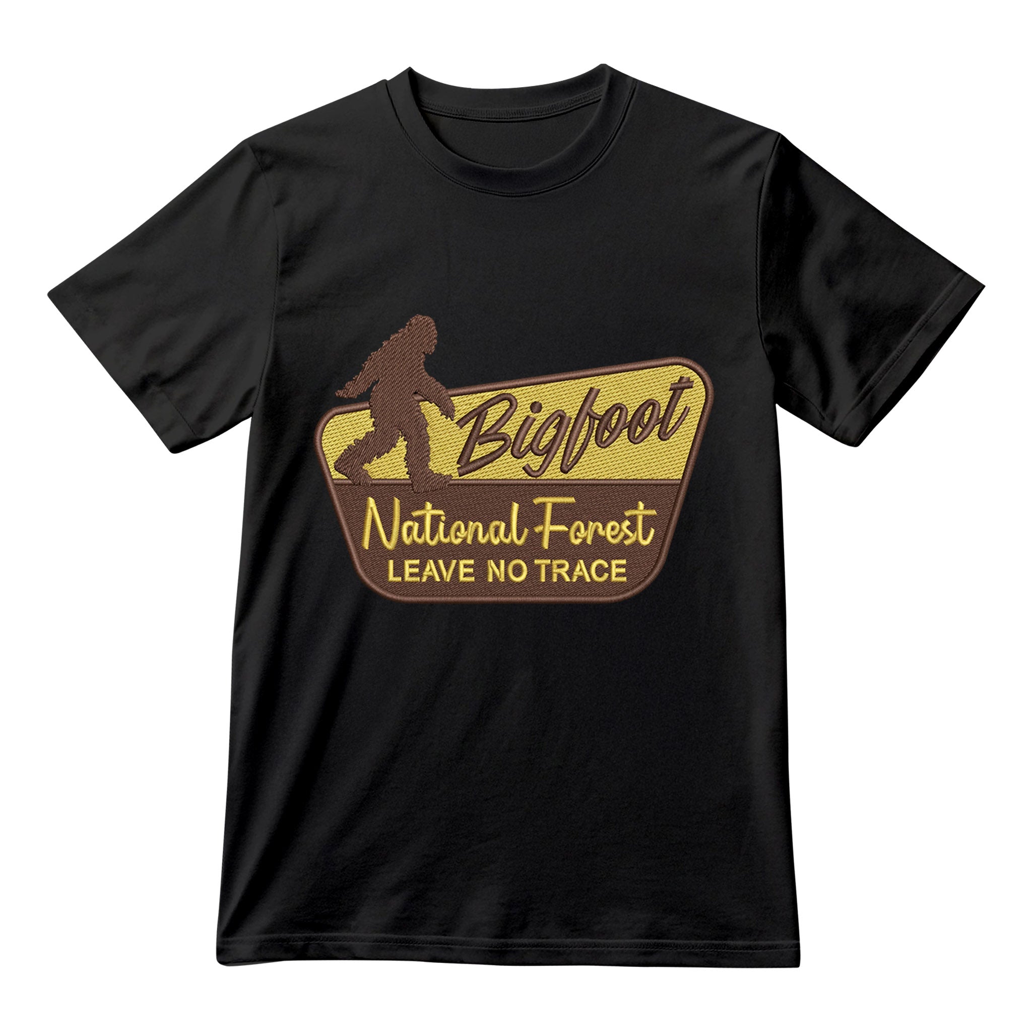 Bigfoot National Forest Leave No Trace T-Shirt, Unisex Sasquatch Graphic Tee, Camping Outdoor Shirt