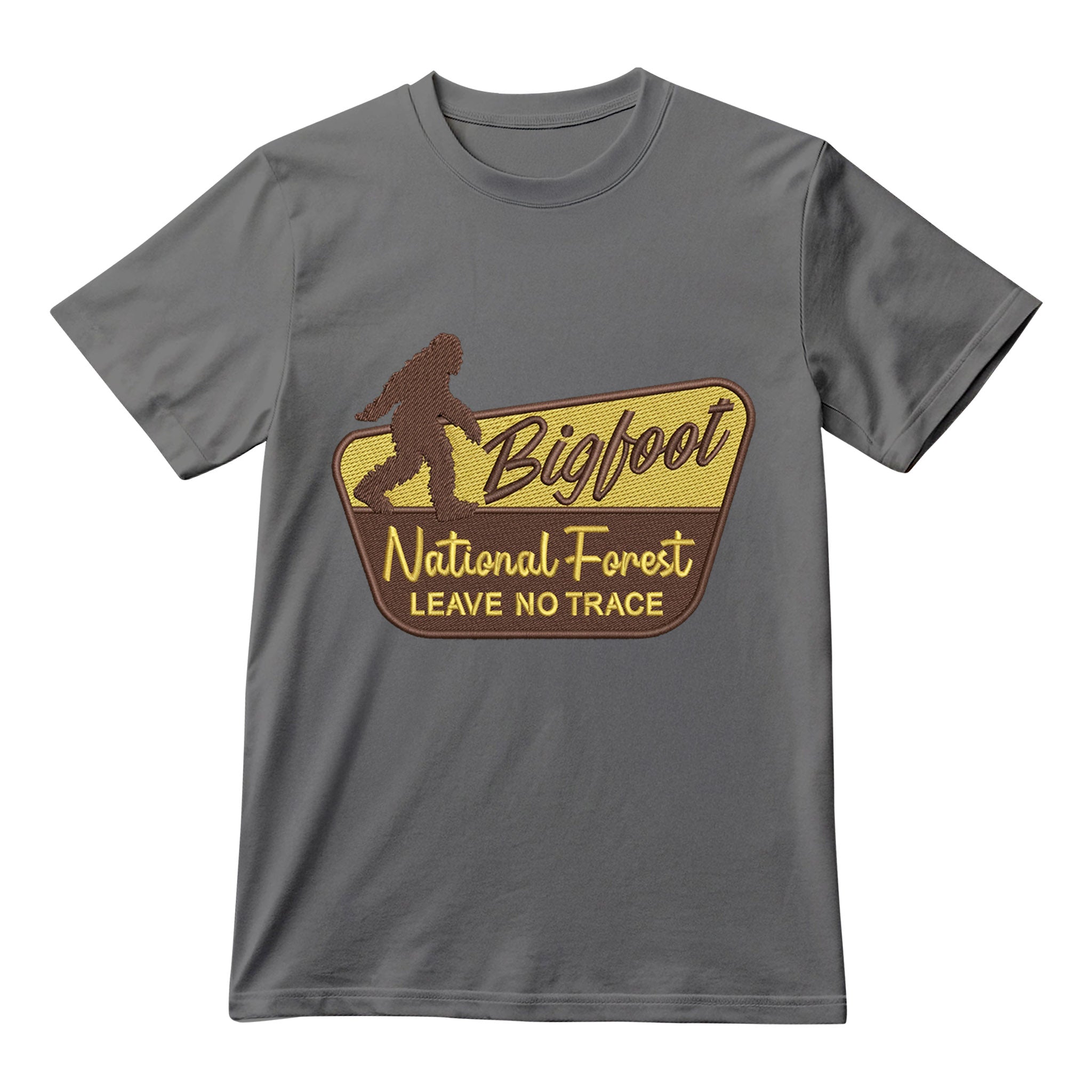 Bigfoot National Forest Leave No Trace T-Shirt, Unisex Sasquatch Graphic Tee, Camping Outdoor Shirt