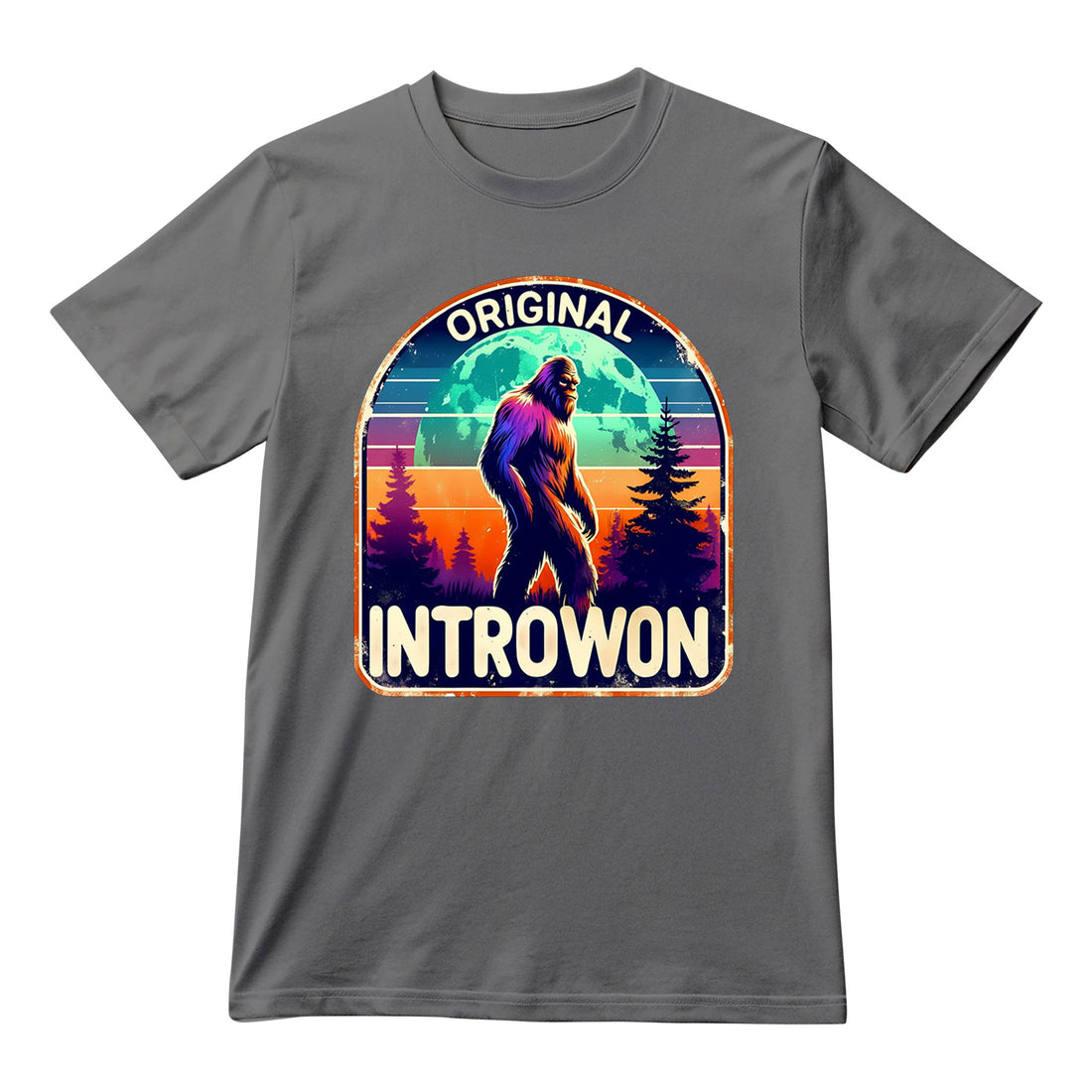 Retro Bigfoot Shirt Design, Sasquatch Clipart, Funny Introvert Antisocial Sublimation Design