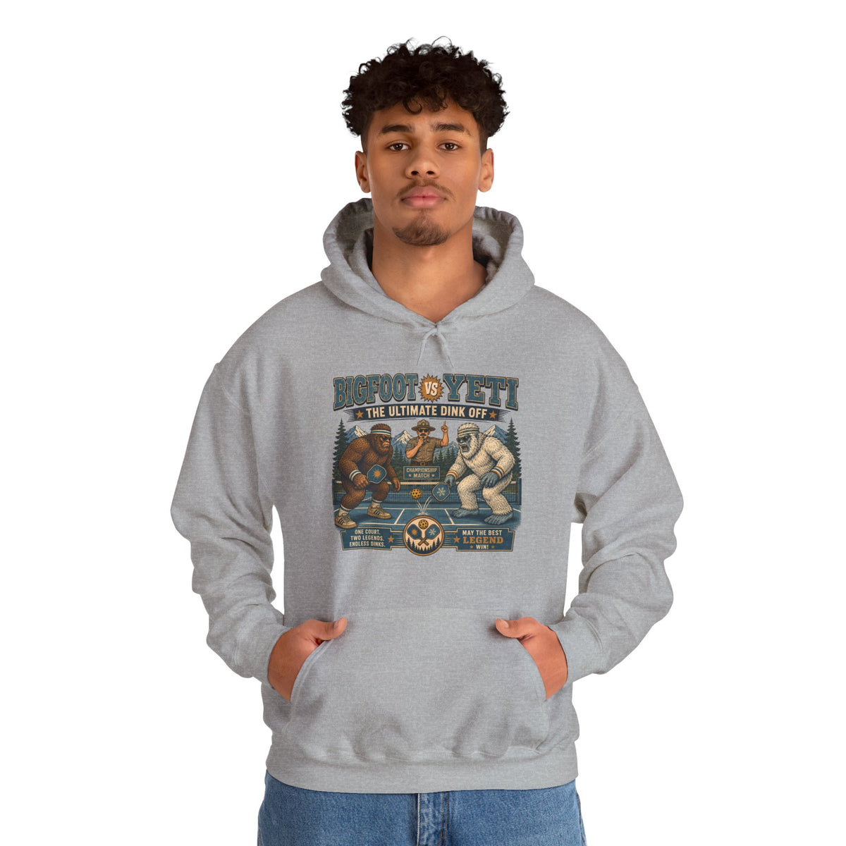 Bigfoot vs Yeti Pickleball Championship Hoodie