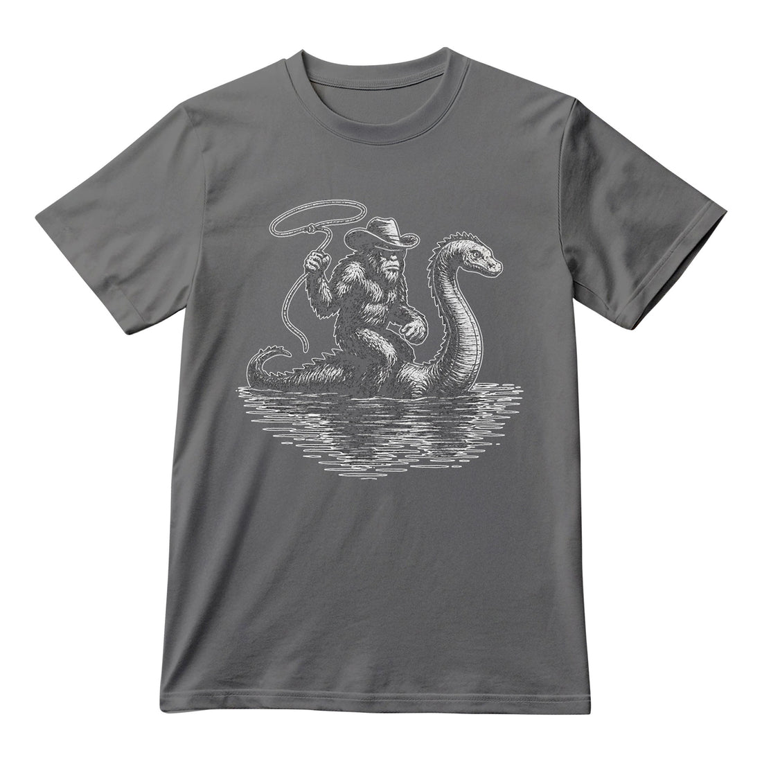 Vintage Cowboy Bigfoot Shirt, Funny Sasquatch Western Graphic Tee, Comfort Colors Unisex Shirt