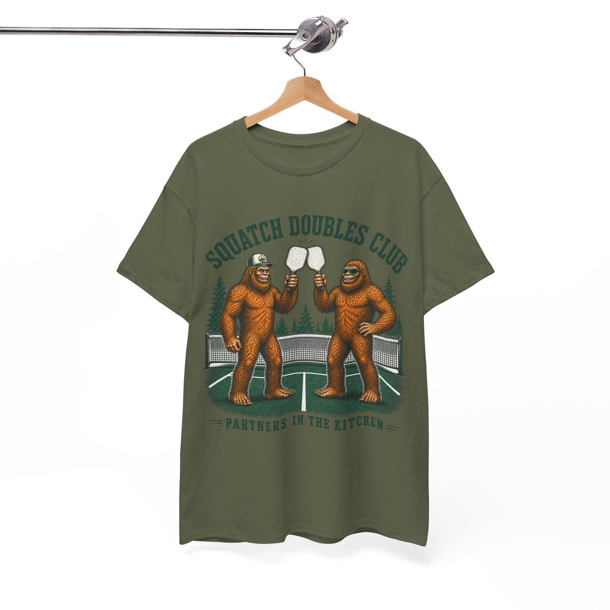 Squatch Doubles Club Bigfoot Pickleball T-Shirt