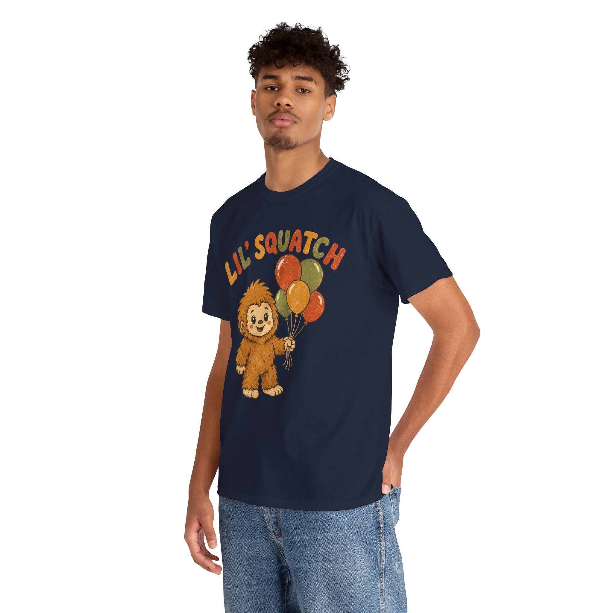 Lil' Squatch Birthday T-Shirt – Cute Baby Bigfoot Balloon Tee for Kids