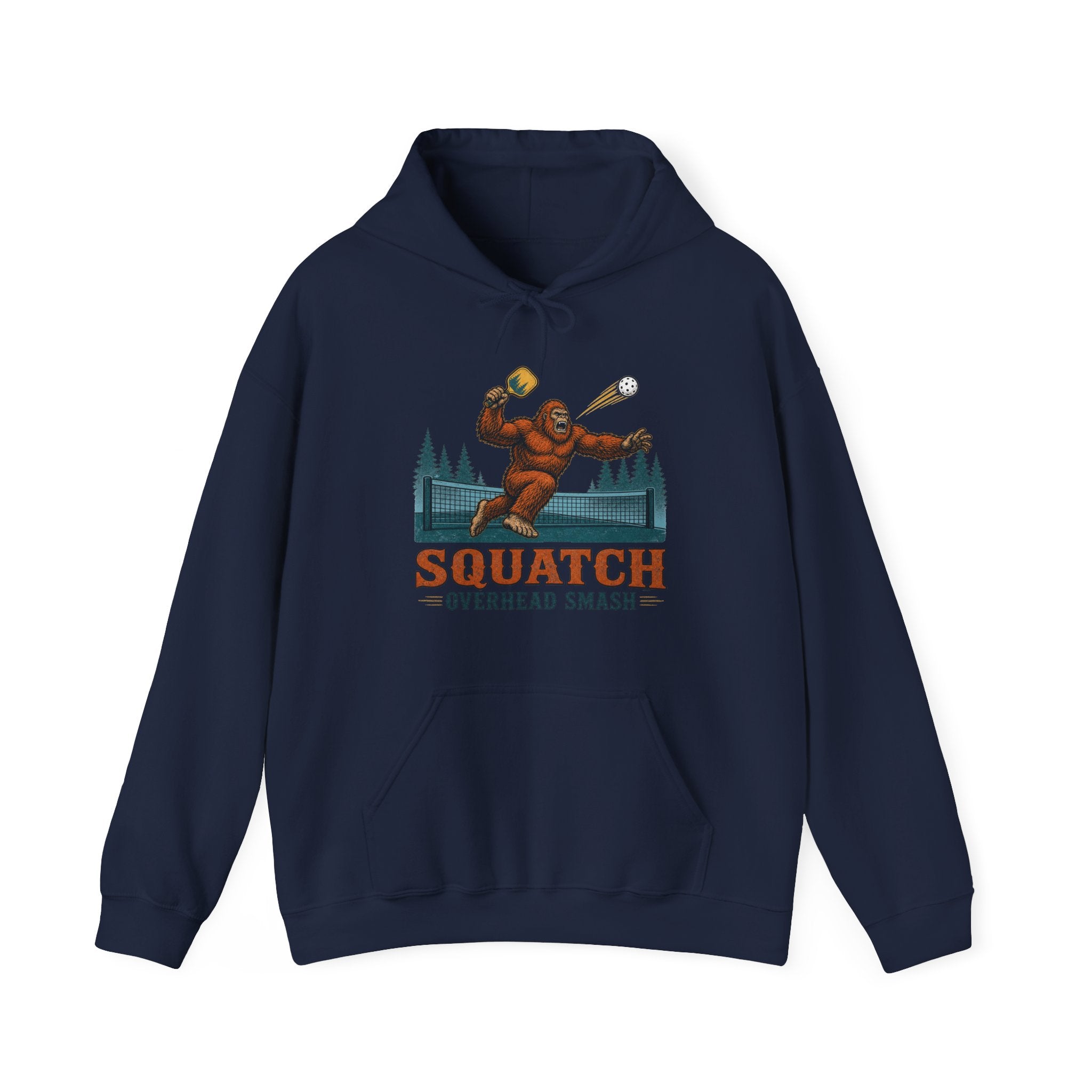 Squatch Overhead Smash Bigfoot Pickleball Hoodie