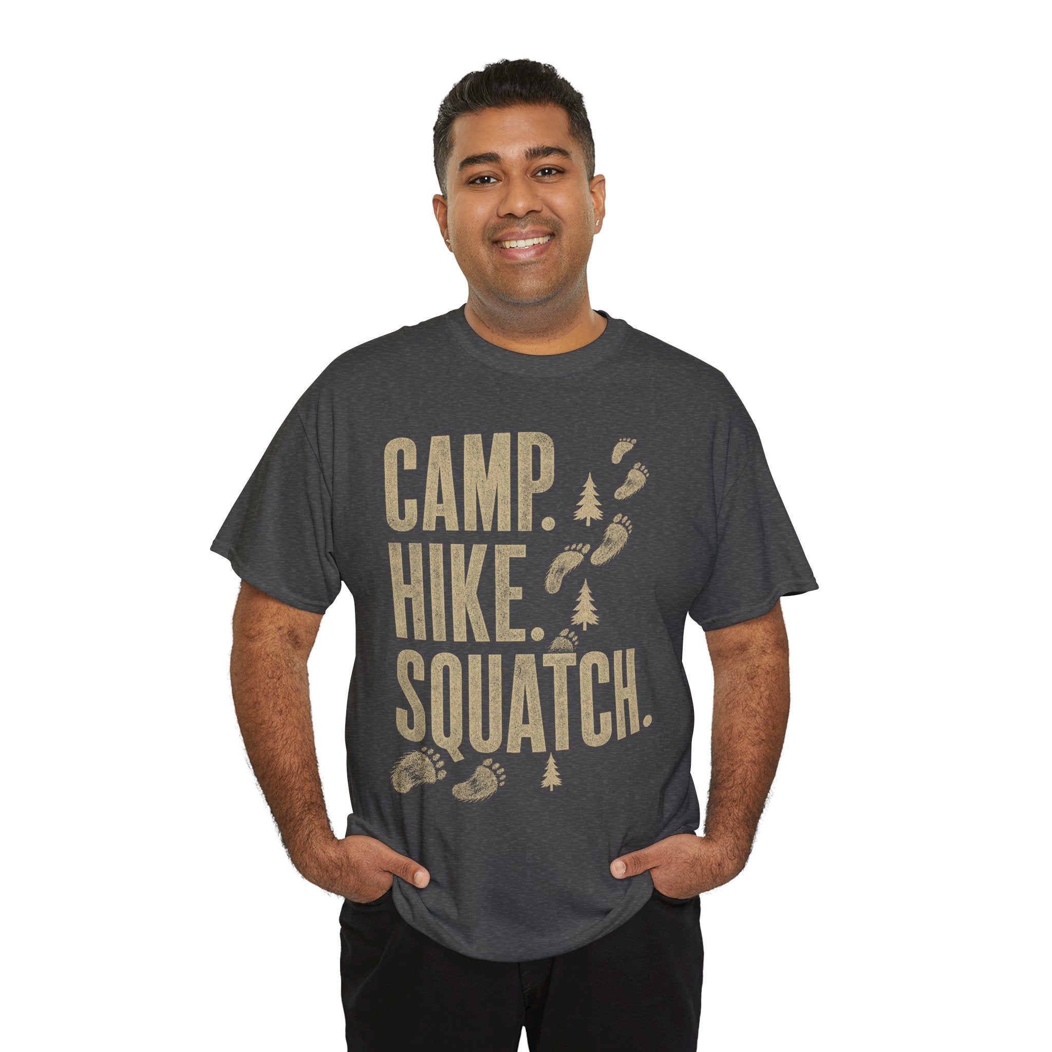 Camp Hike Squatch T-Shirt – Modern Outdoor Bigfoot Graphic Tee