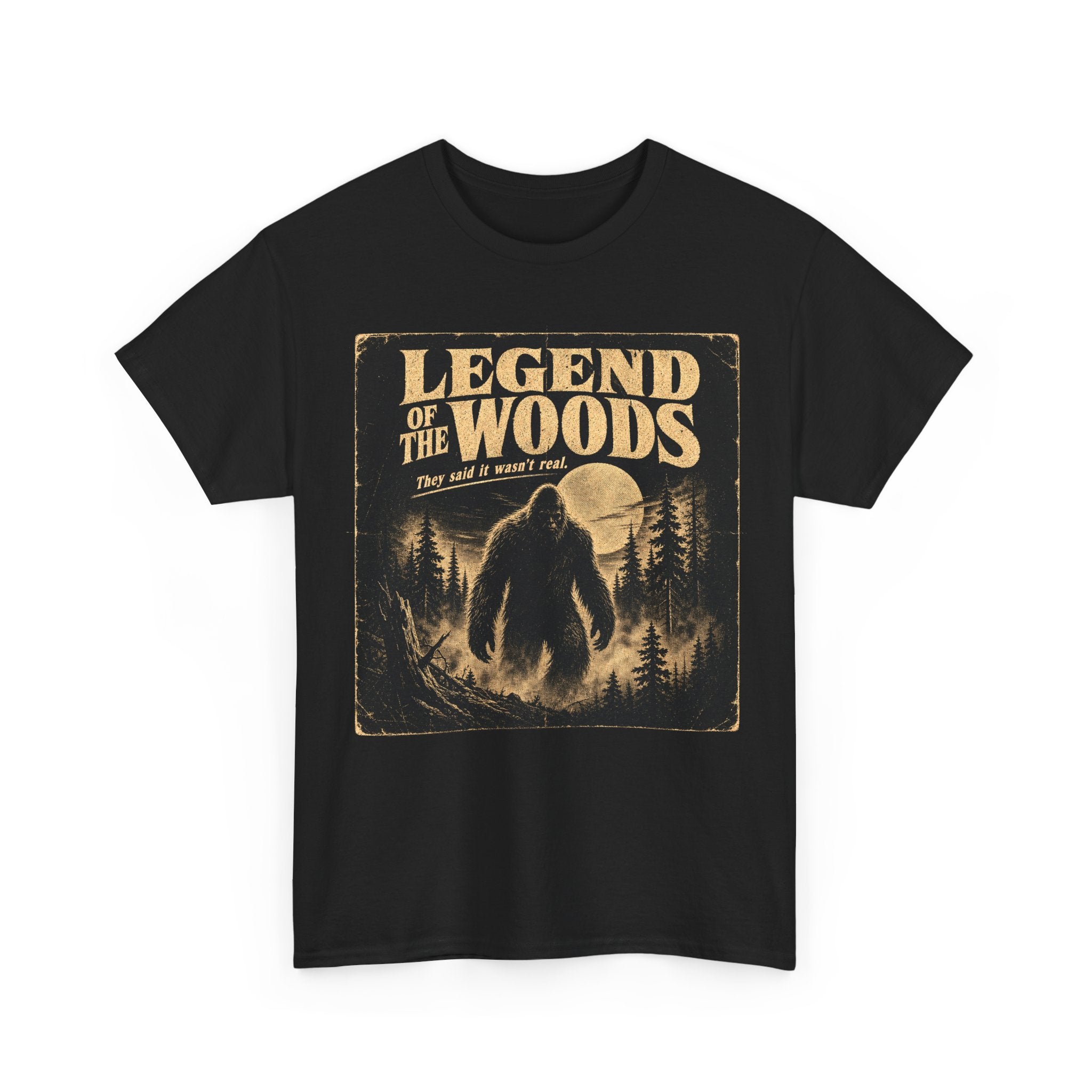 Retro Bigfoot Horror Poster T-Shirt – Legend Of The Woods B-Movie Graphic Tee