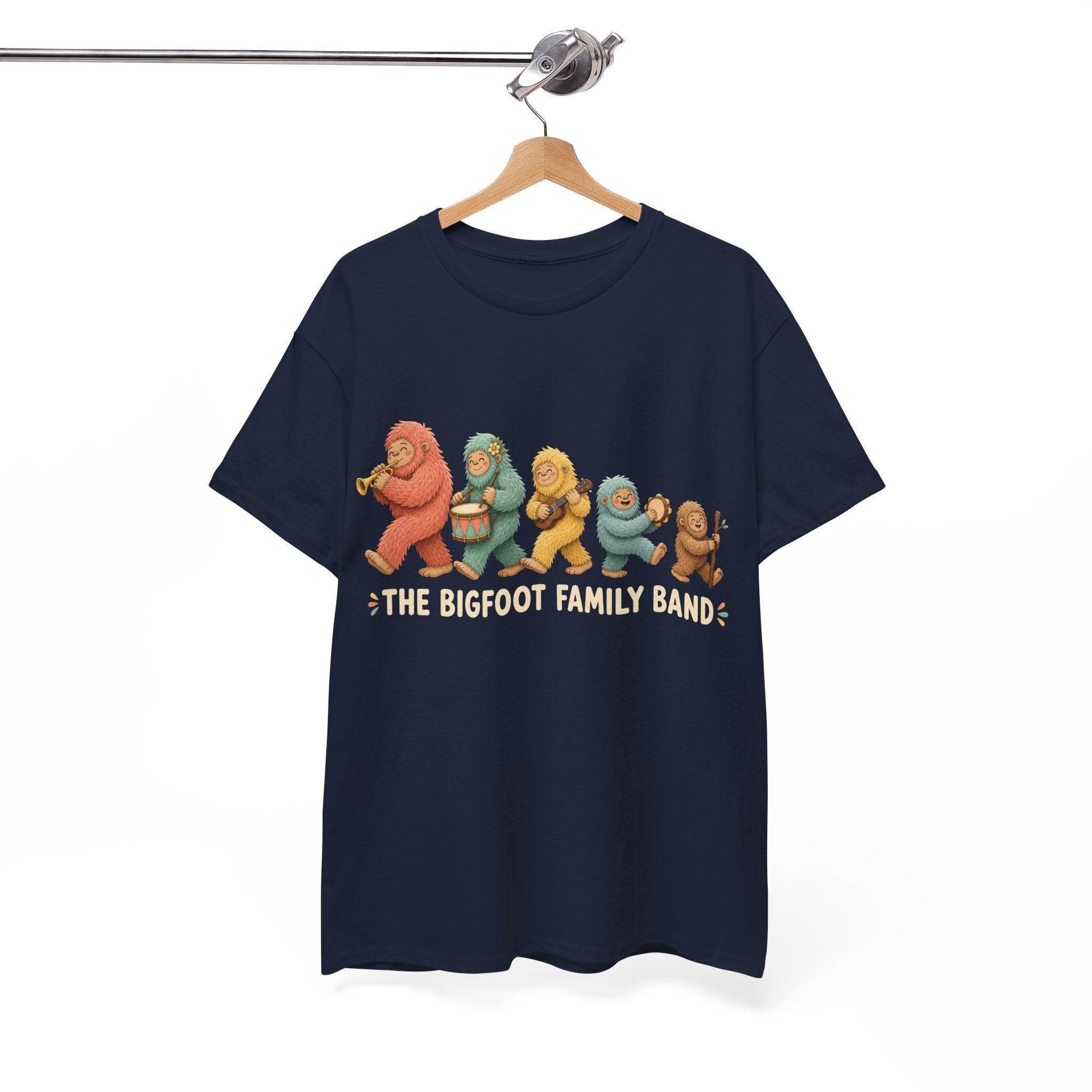 The Bigfoot Family Band T-Shirt – Whimsical Folk-Art Graphic Tee