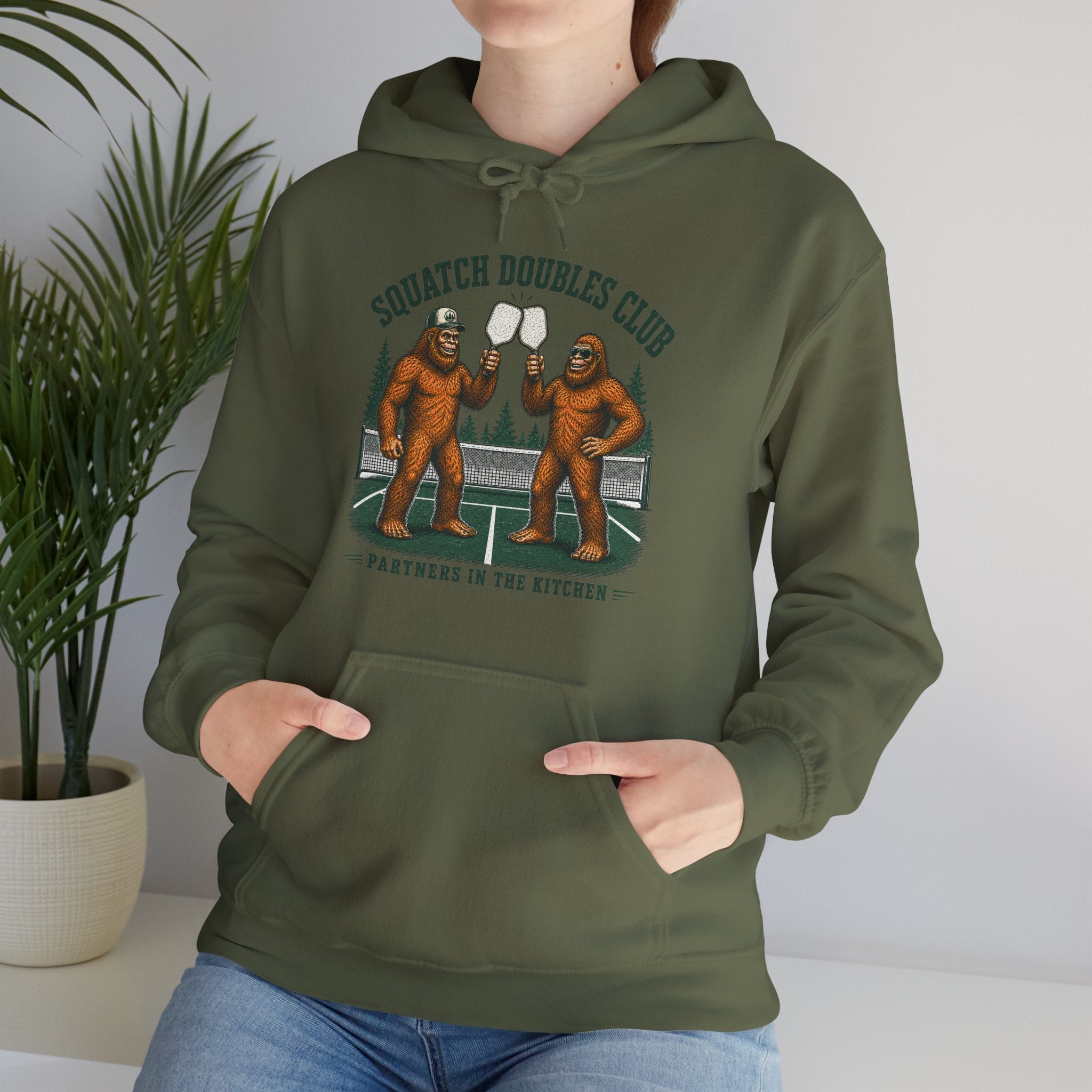 Squatch Doubles Club Bigfoot Pickleball Hoodie
