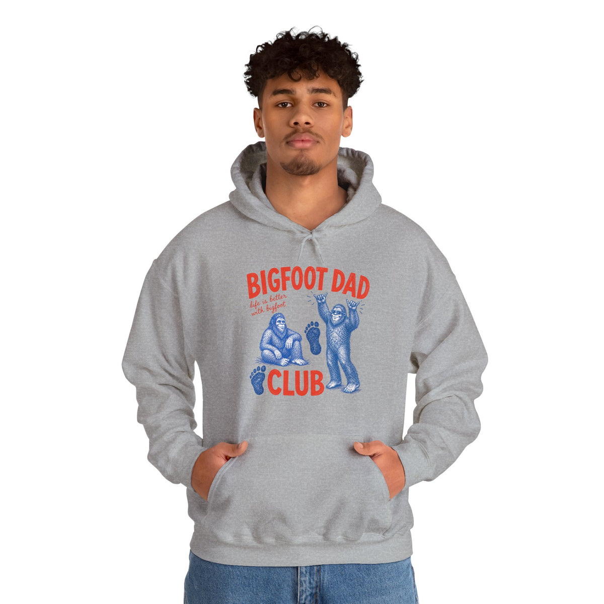 Bigfoot Dad Club Hoodie – Funny Sasquatch Dad Vintage Graphic
