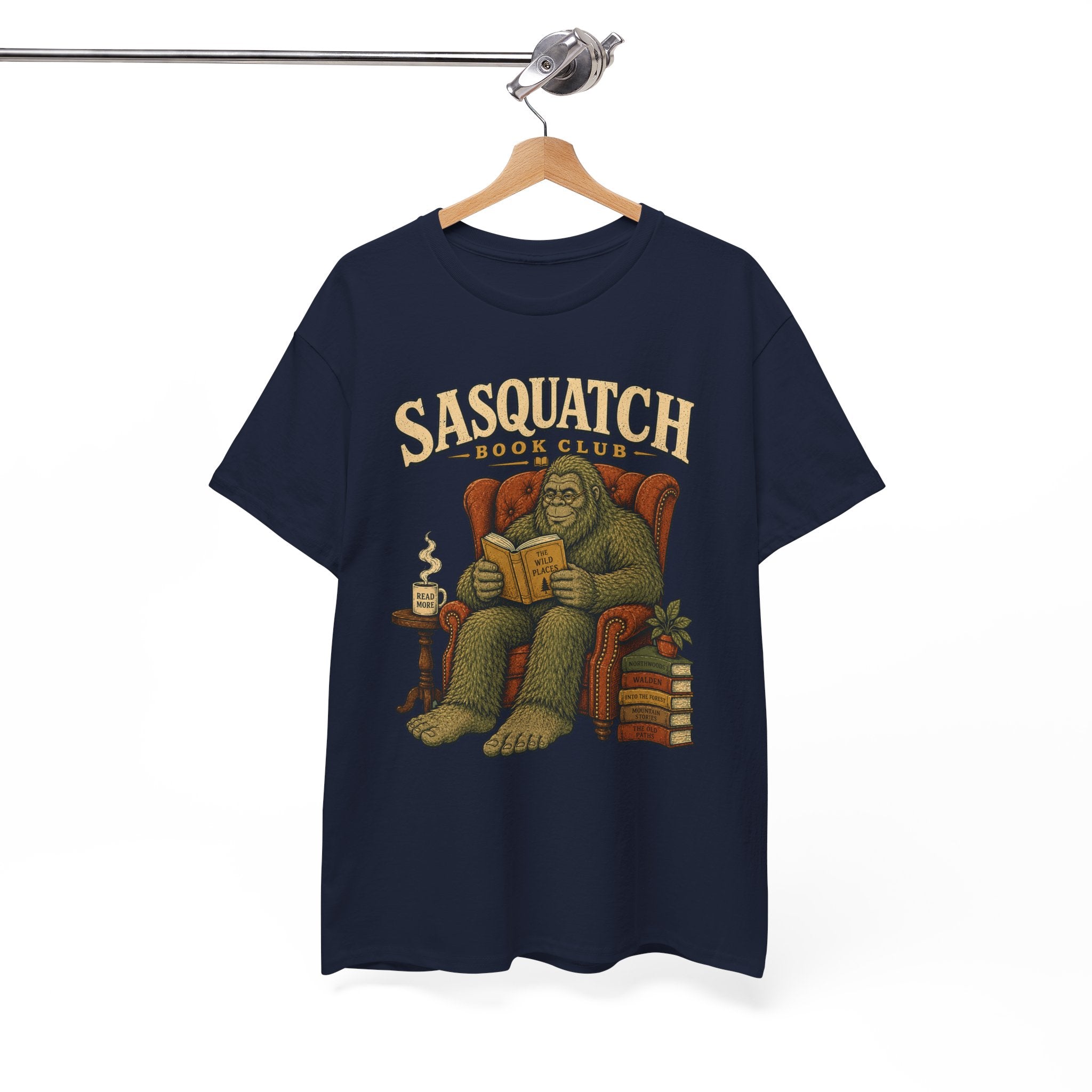 Sasquatch Book Club T-Shirt – Cozy Bigfoot Reading Graphic Tee