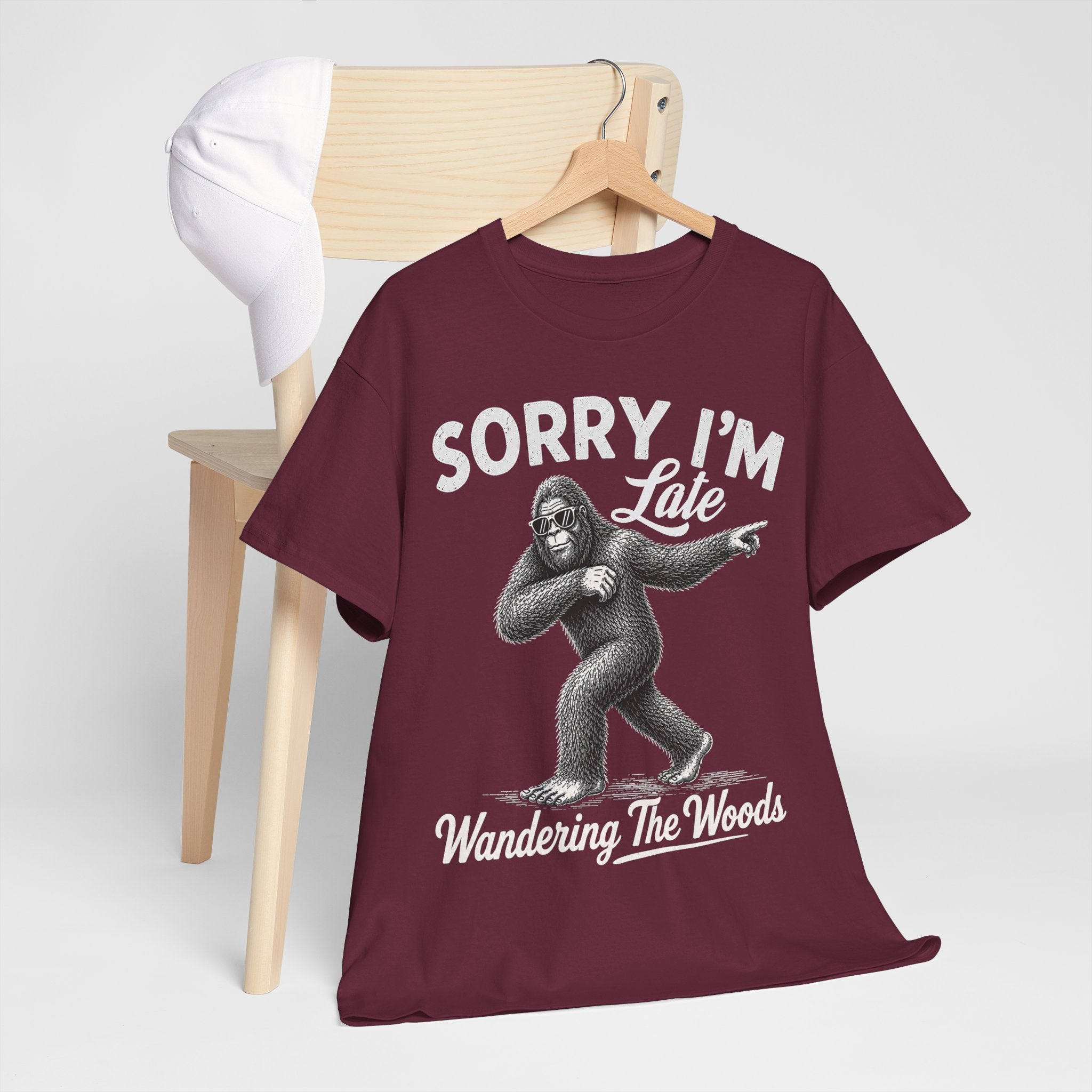 Sorry I'm Late Bigfoot T-Shirt – Wandering The Woods Vintage Sasquatch Tee