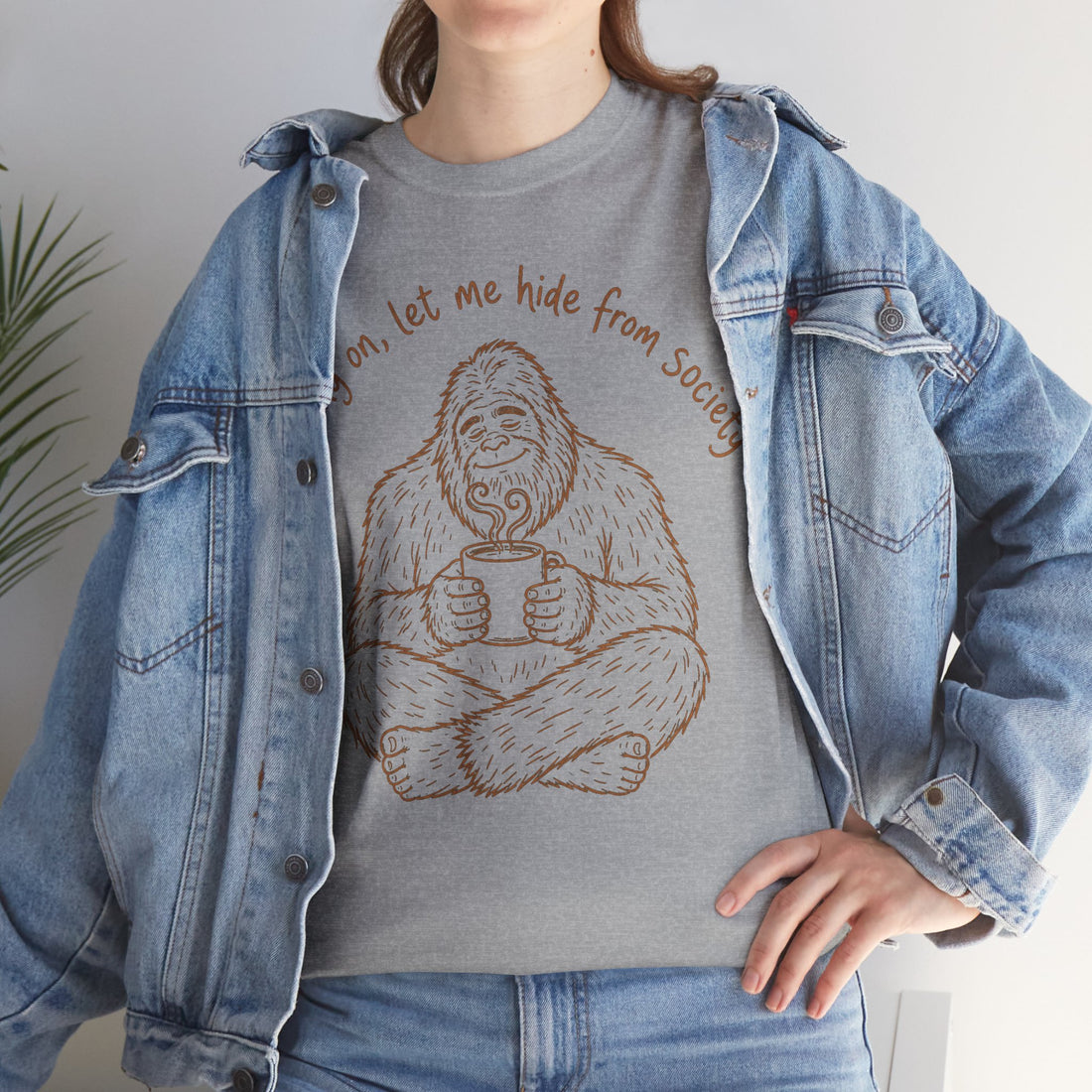 Bigfoot Coffee T-Shirt – Funny Hide From Society Hand-Drawn Graphic Tee