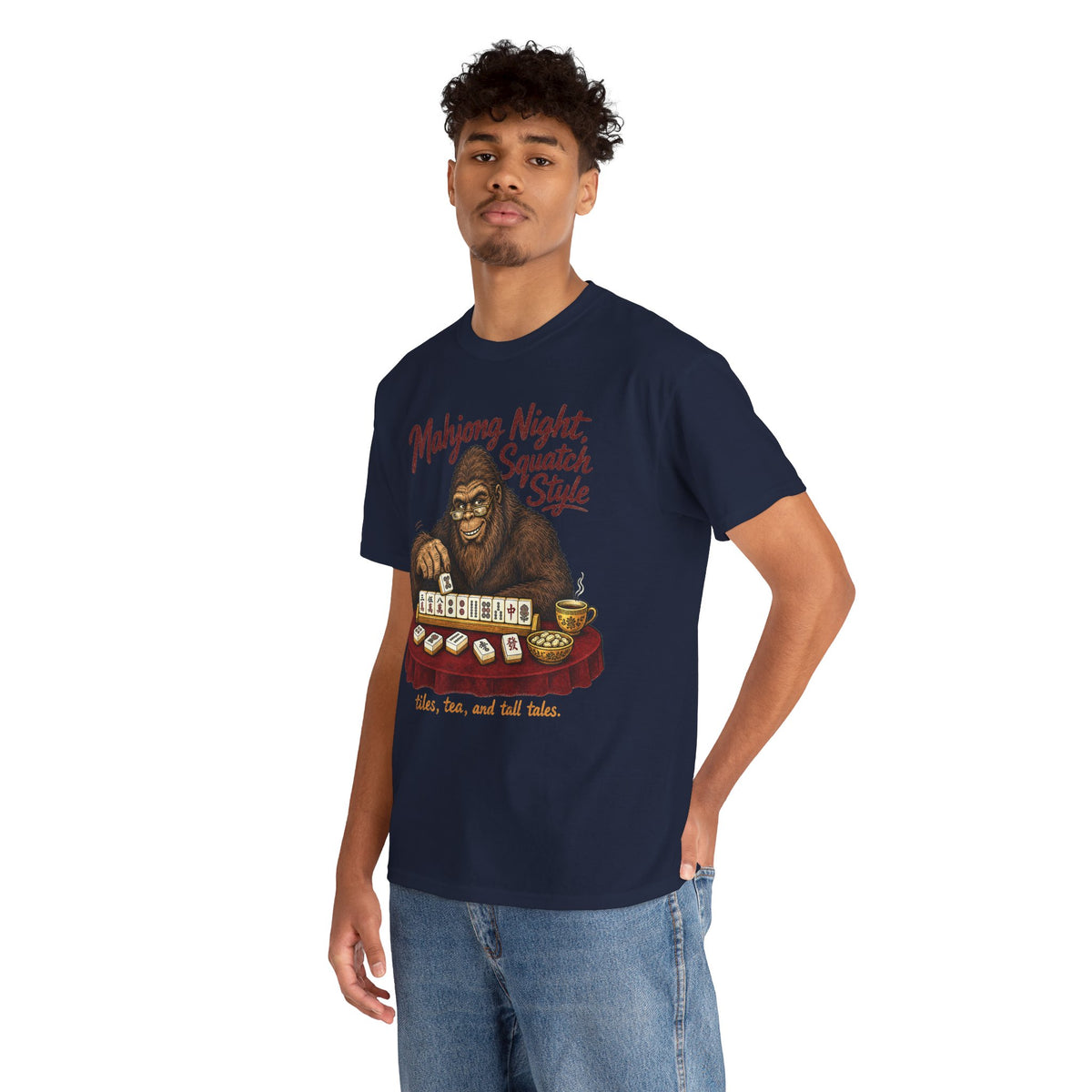 Mahjong Night Sasquatch T-Shirt – Vintage Bigfoot Mahjong Tee