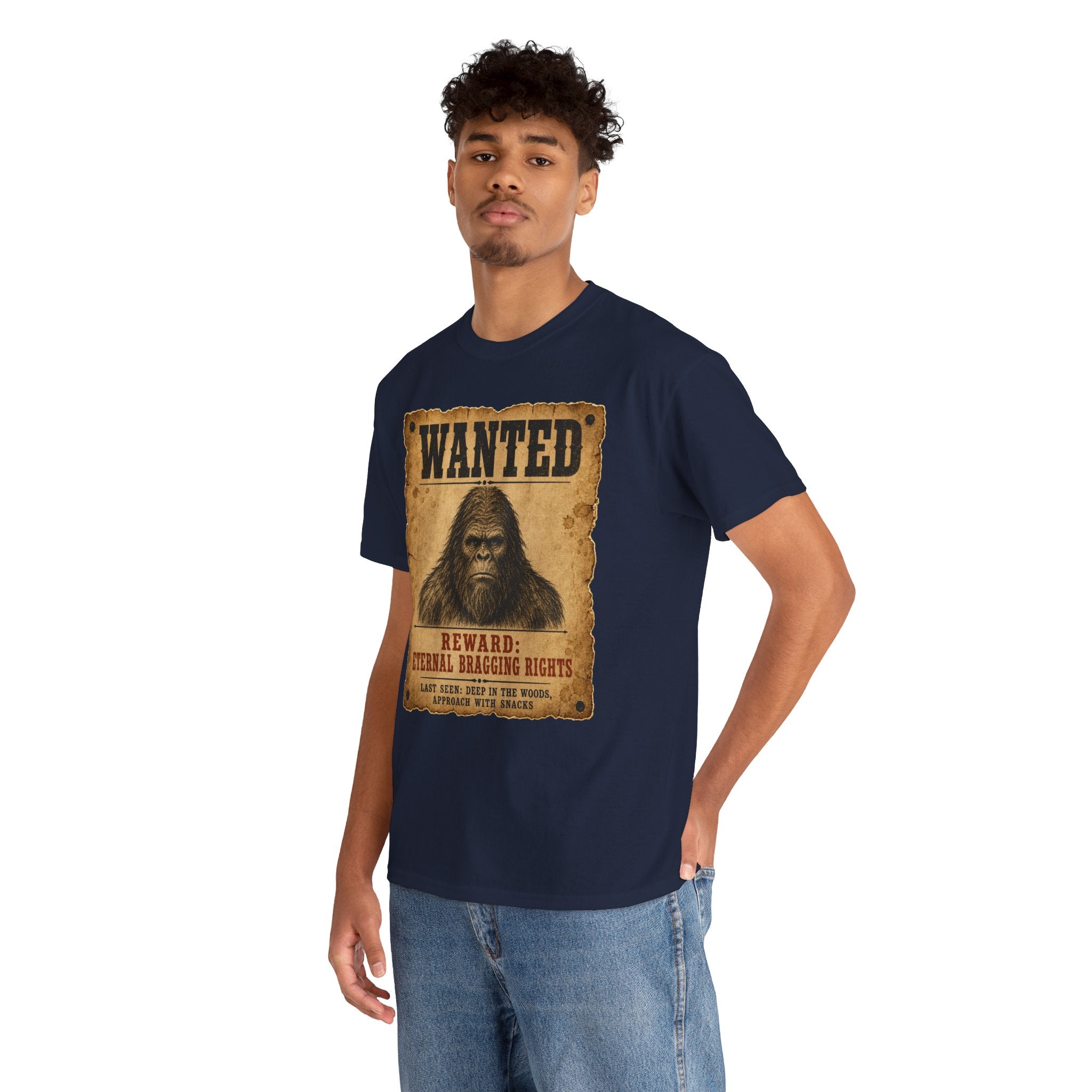 Wanted Bigfoot T-Shirt – Old West Reward Poster Graphic Tee