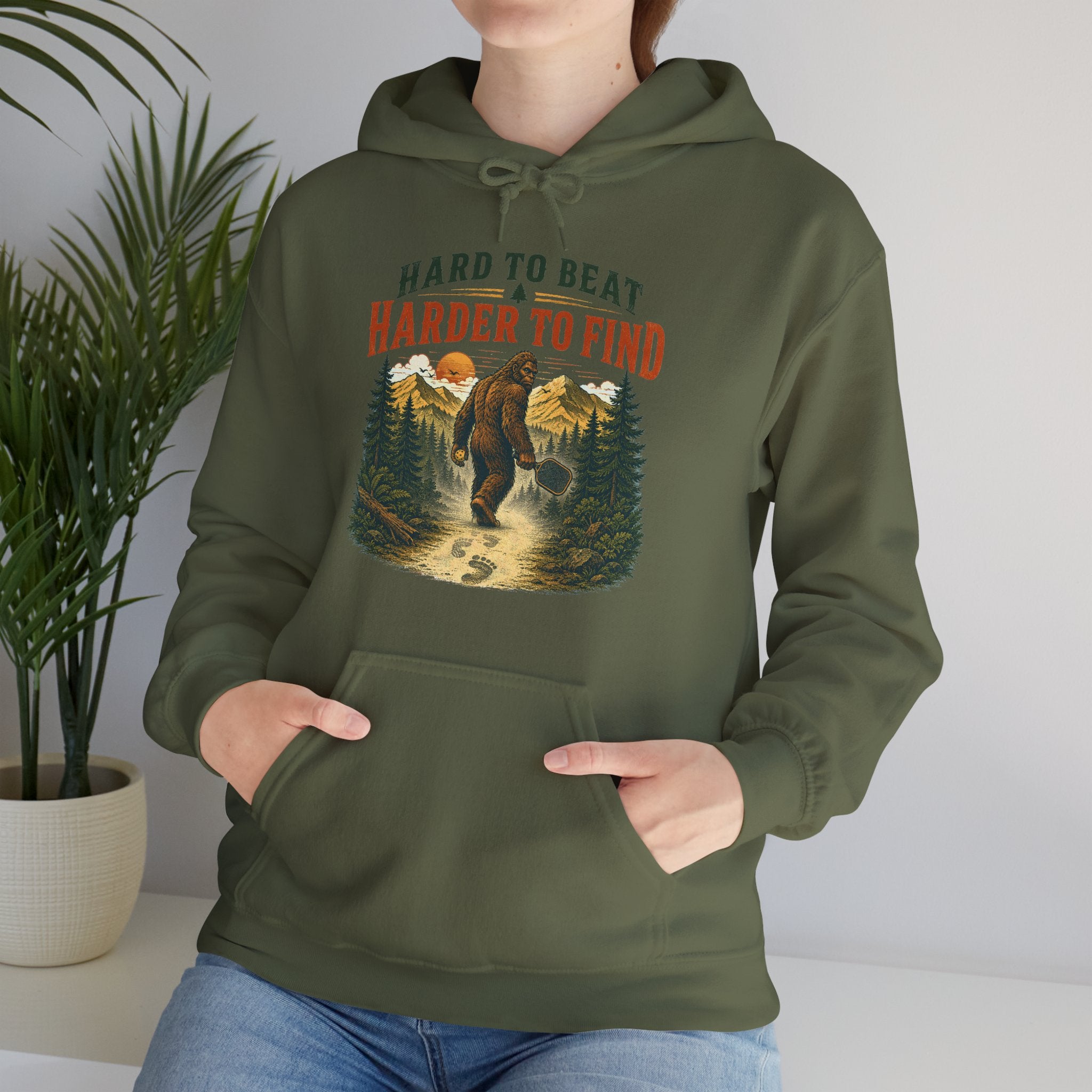 Bigfoot Hard to Beat Harder to Find Pickleball Hoodie