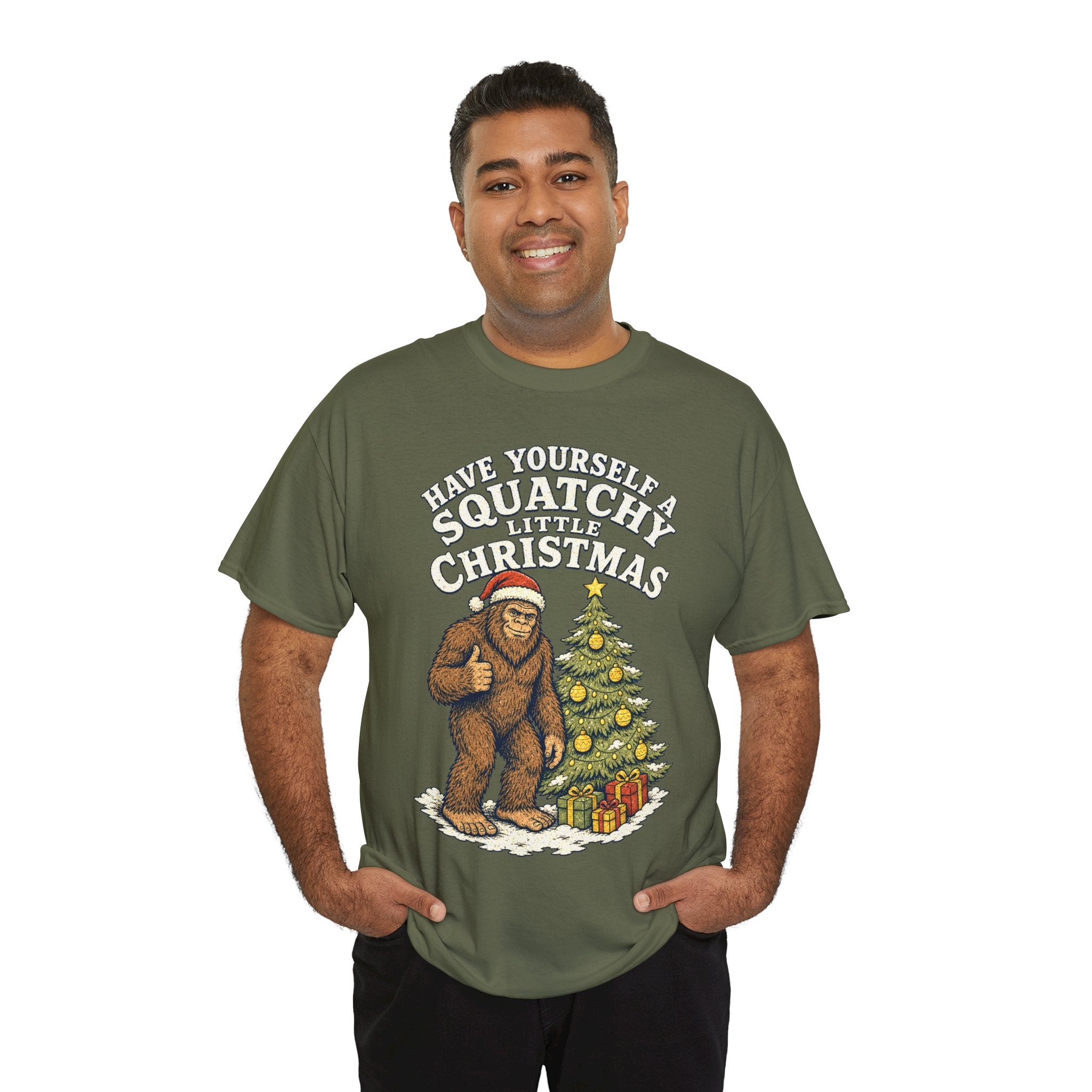 Squatchy Little Christmas T-Shirt – Funny Bigfoot Holiday Graphic Tee