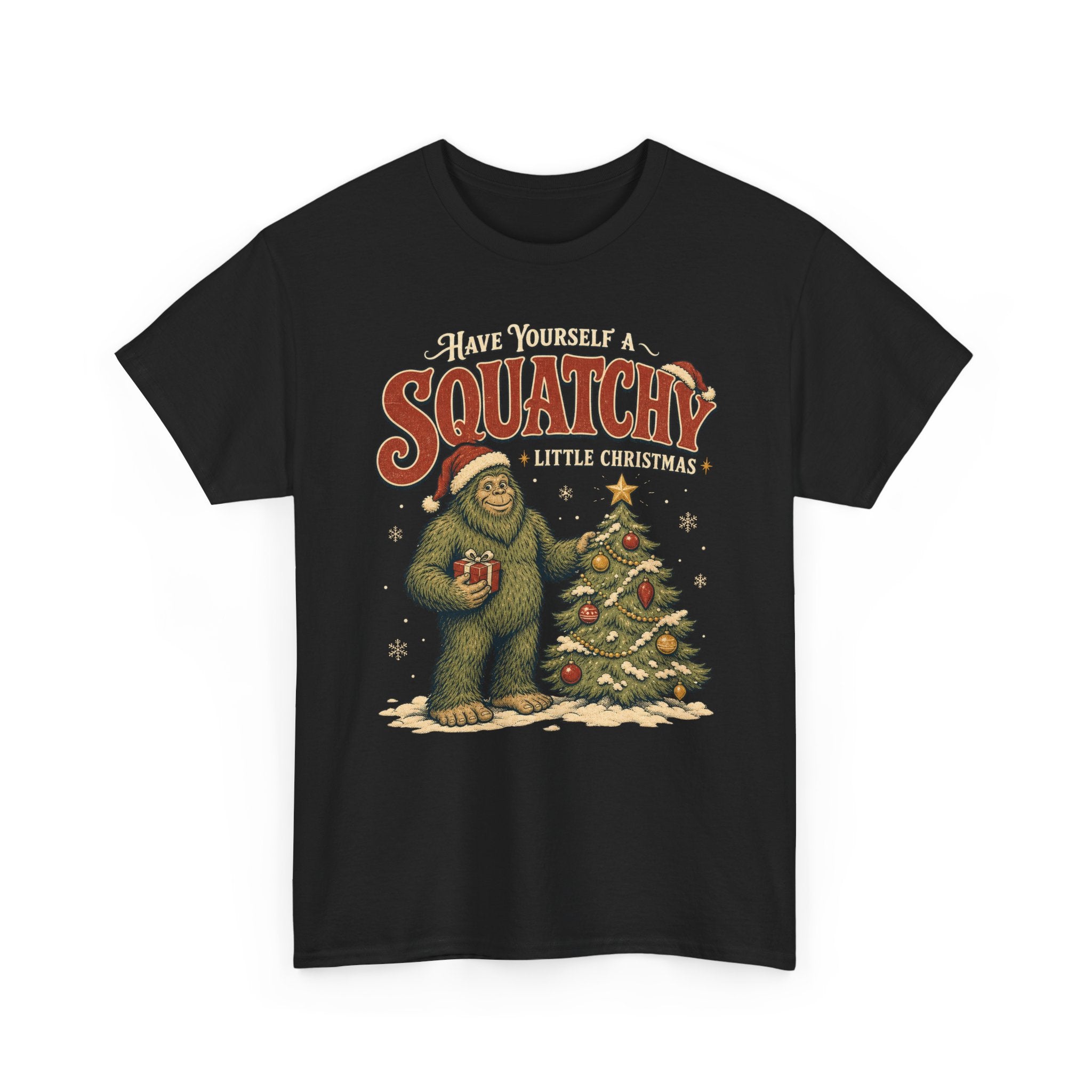 Squatchy Little Christmas T-Shirt – Funny Bigfoot Holiday Graphic Tee