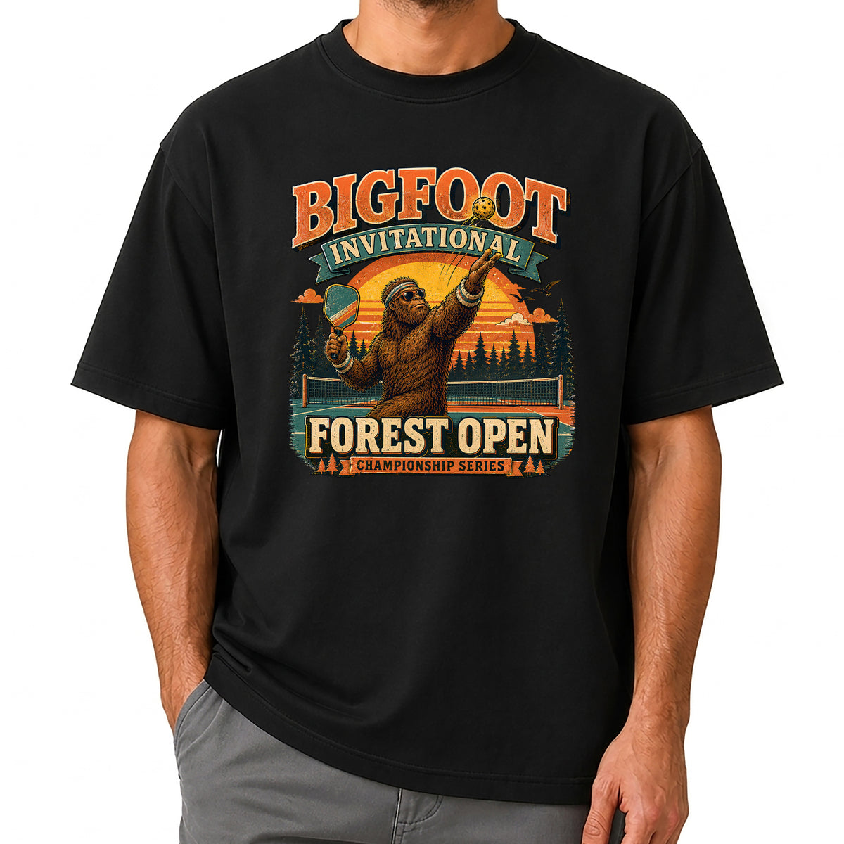Bigfoot Invitational Forest Open Pickleball T-Shirt