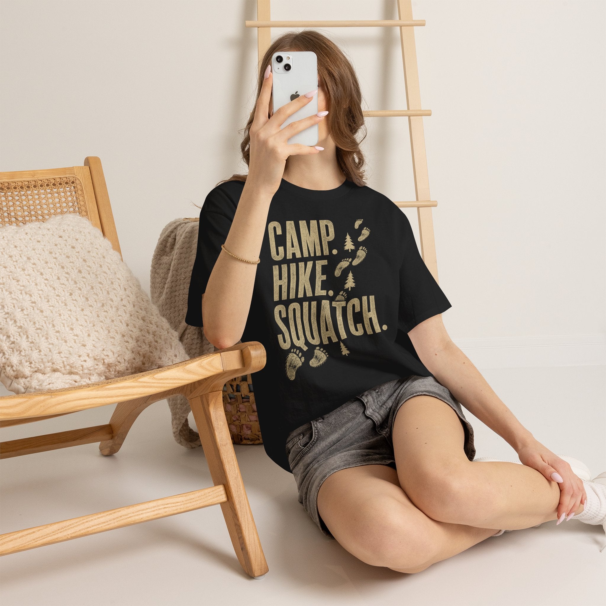 Camp Hike Squatch T-Shirt – Modern Outdoor Bigfoot Graphic Tee