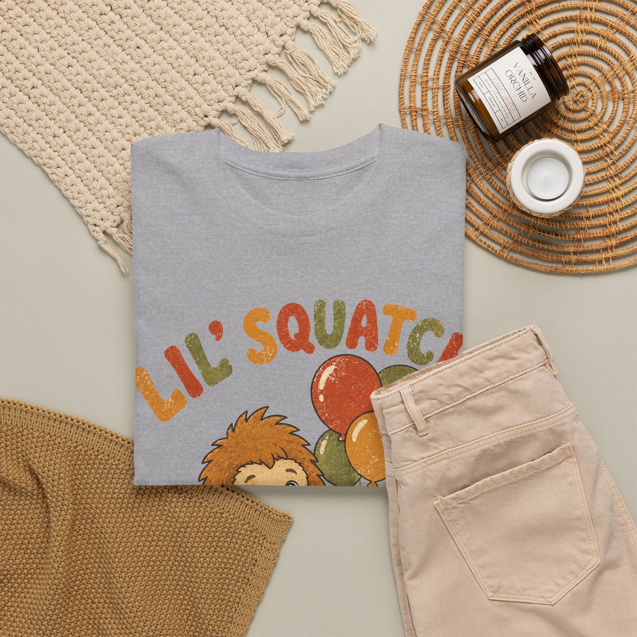 Lil' Squatch Birthday T-Shirt – Cute Baby Bigfoot Balloon Tee for Kids