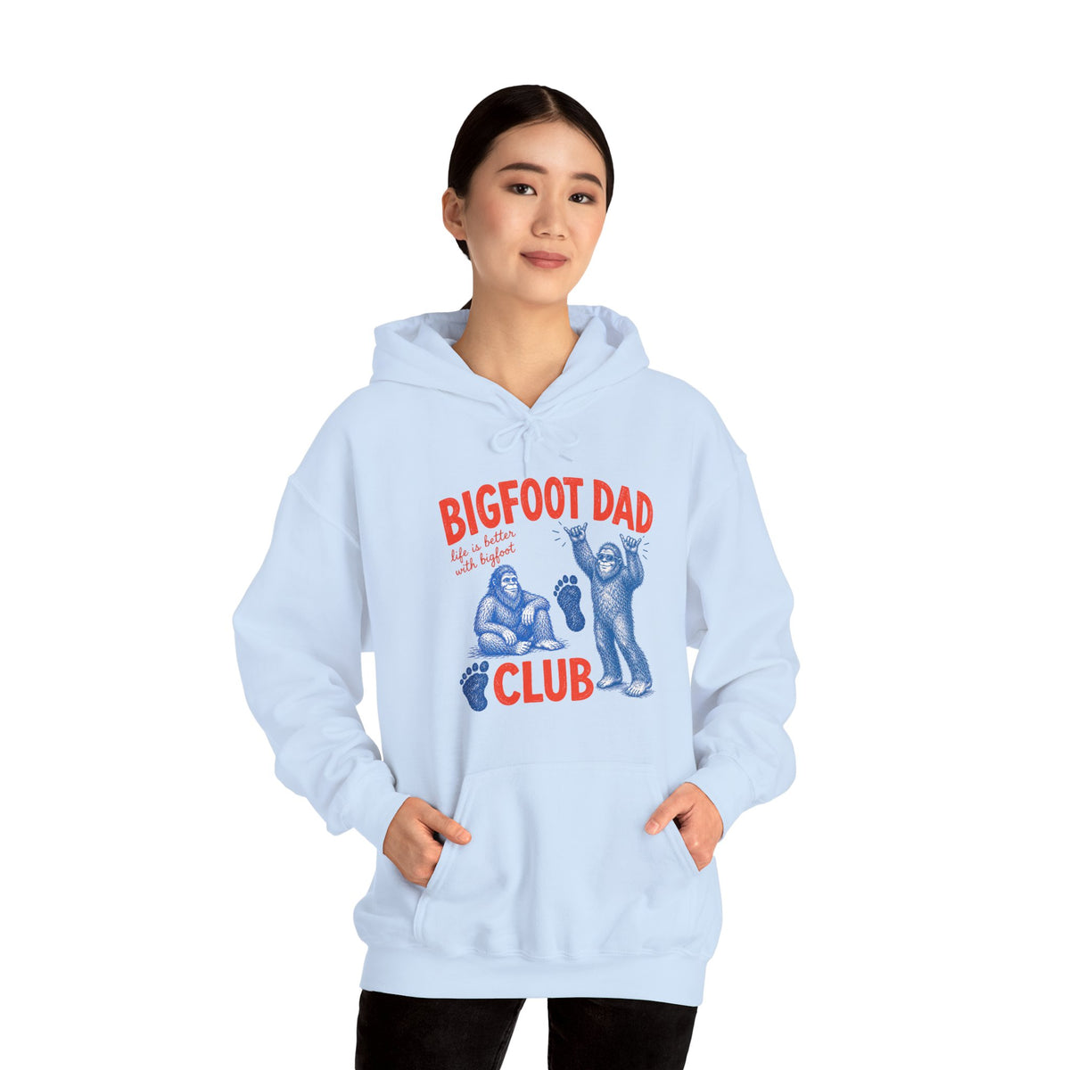 Bigfoot Dad Club Hoodie – Funny Sasquatch Dad Vintage Graphic