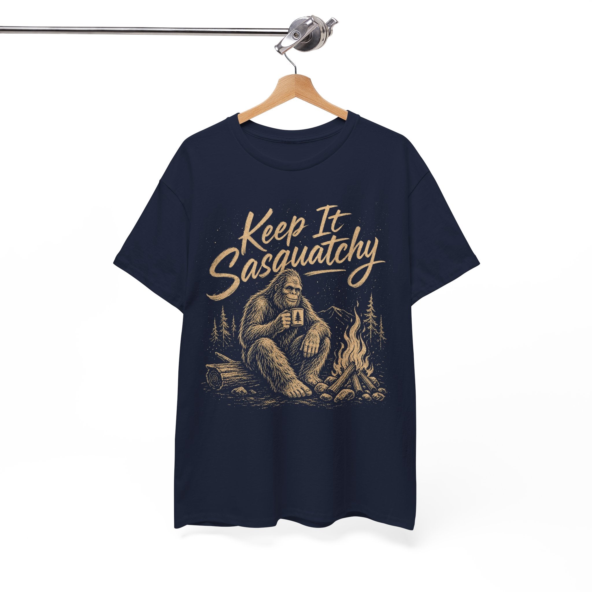 Keep It Sasquatchy T-Shirt – Cozy Campfire Bigfoot Graphic Tee