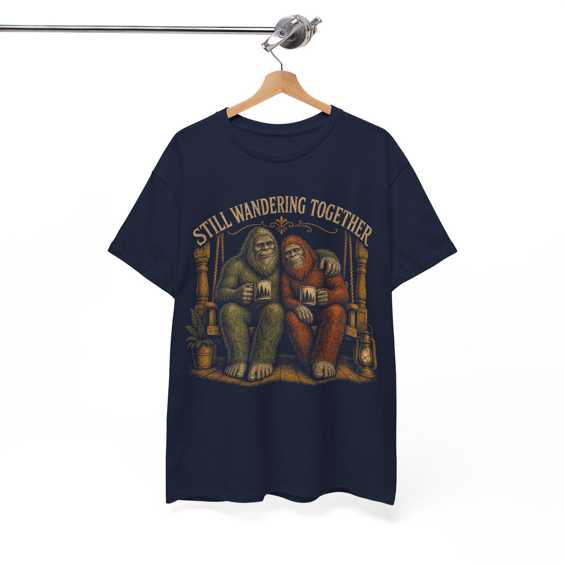 Bigfoot Couple Anniversary T-Shirt – Still Wandering Together Vintage Tee