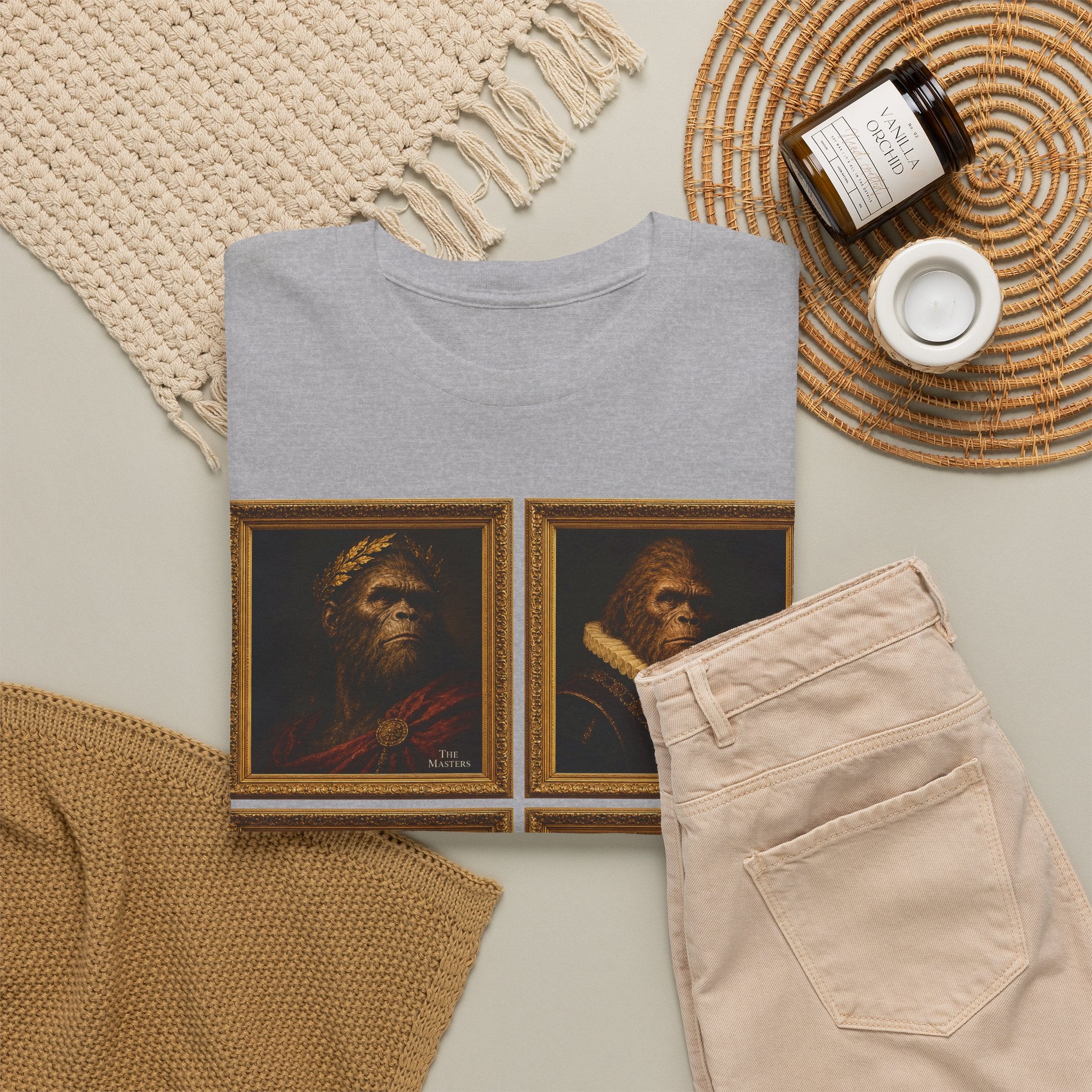 Bigfoot Renaissance Portrait T-Shirt – Classic Art Parody Graphic Tee