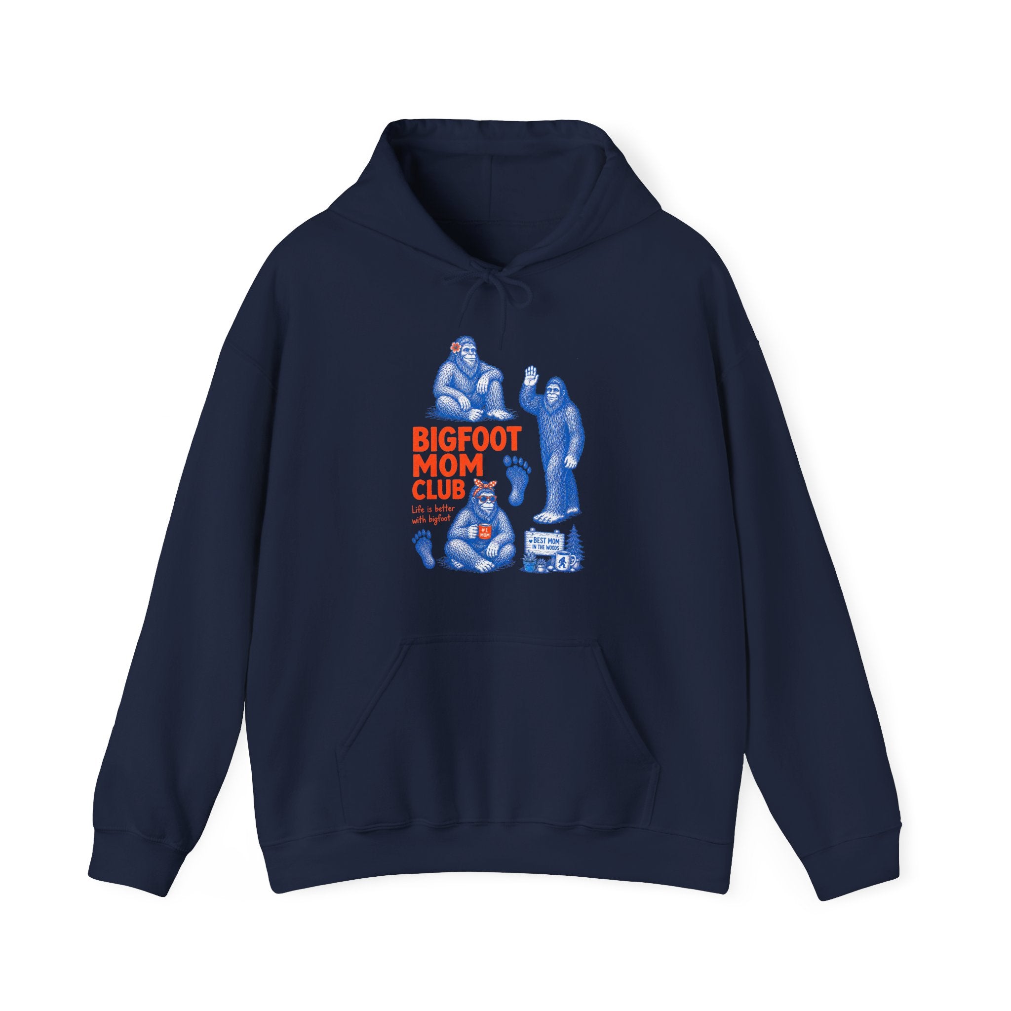 Bigfoot Mom Club Hoodie – Funny Sasquatch Mom Vintage Graphic