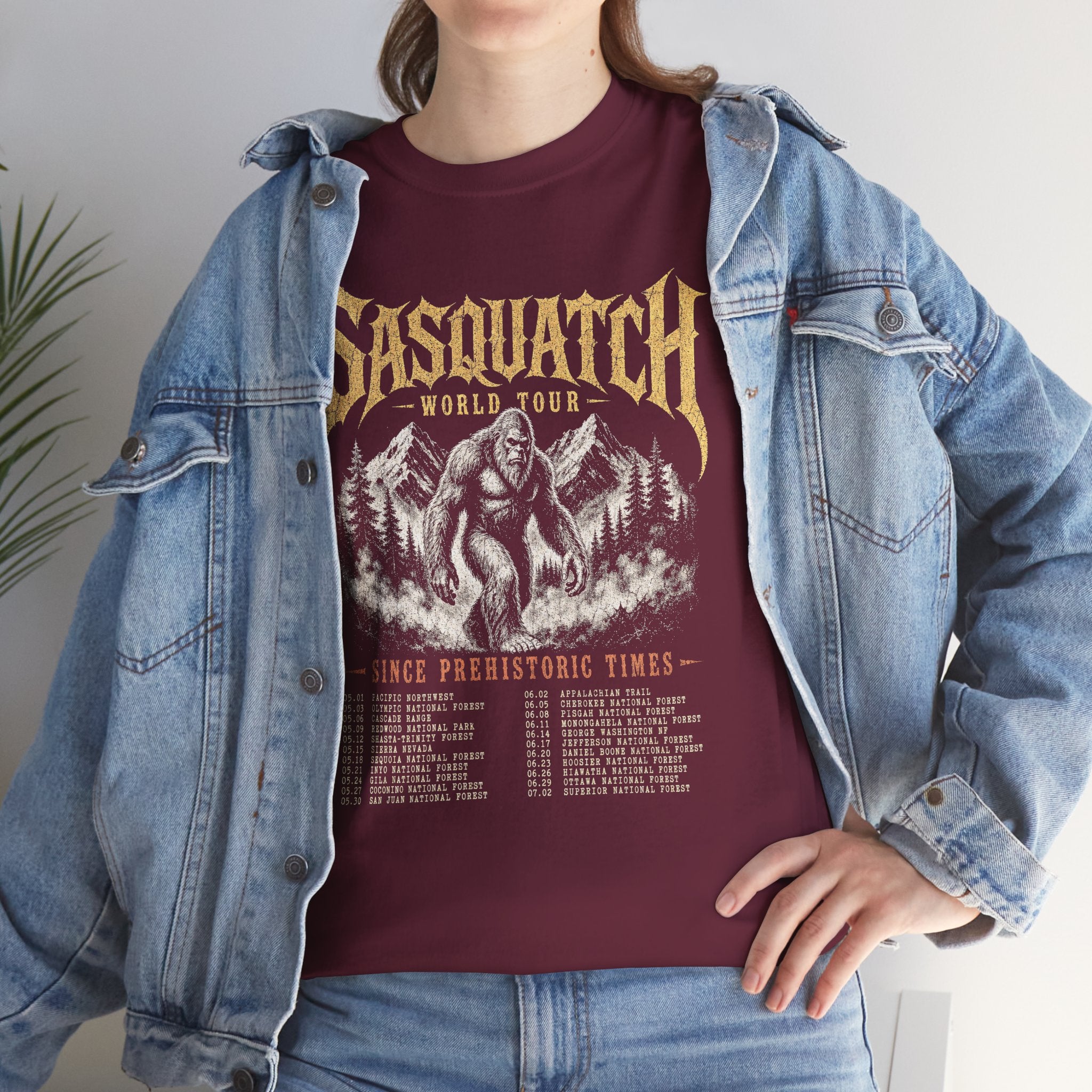 Sasquatch World Tour T-Shirt – Vintage Bootleg Band Tee Bigfoot Graphic