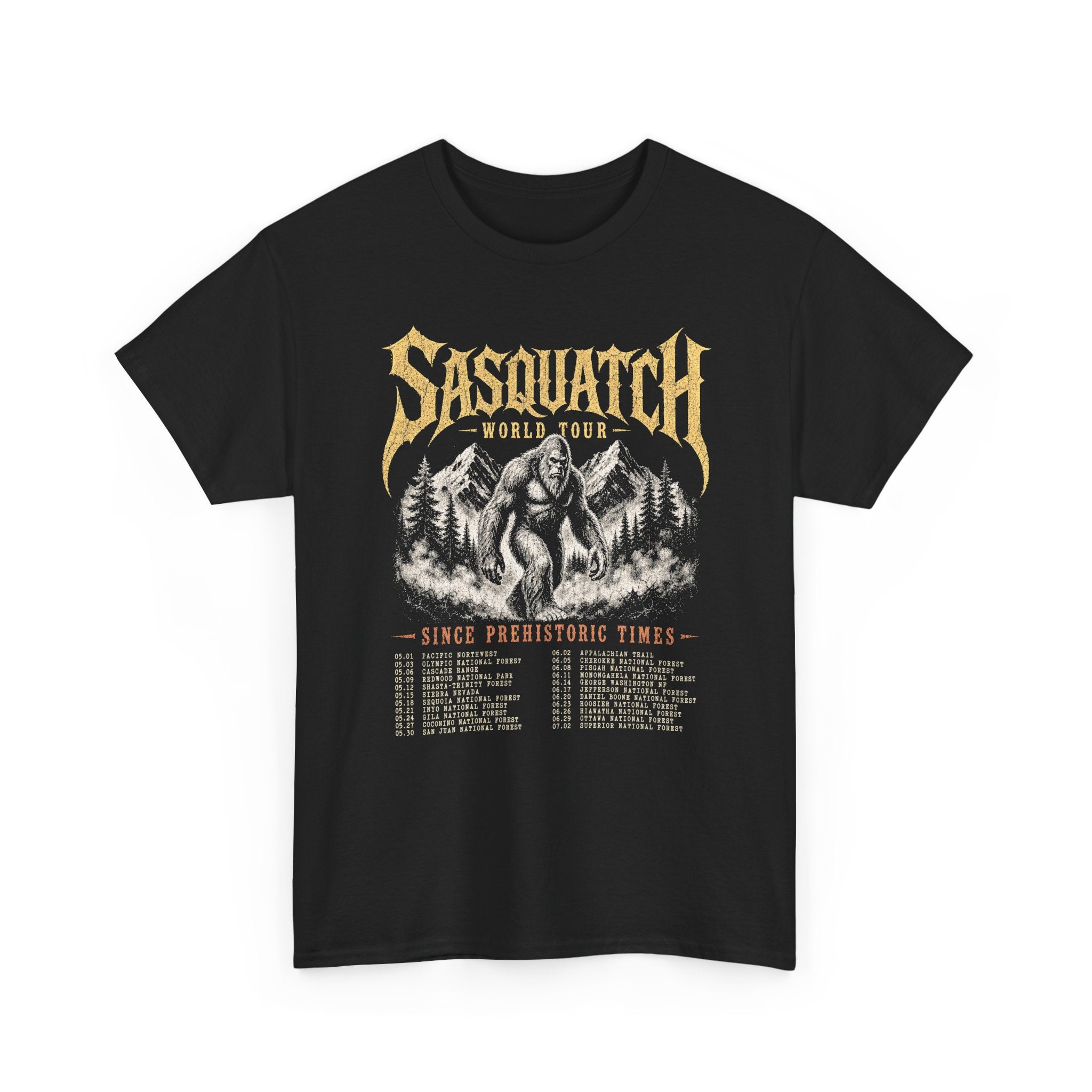 Sasquatch World Tour T-Shirt – Vintage Bootleg Band Tee Bigfoot Graphic