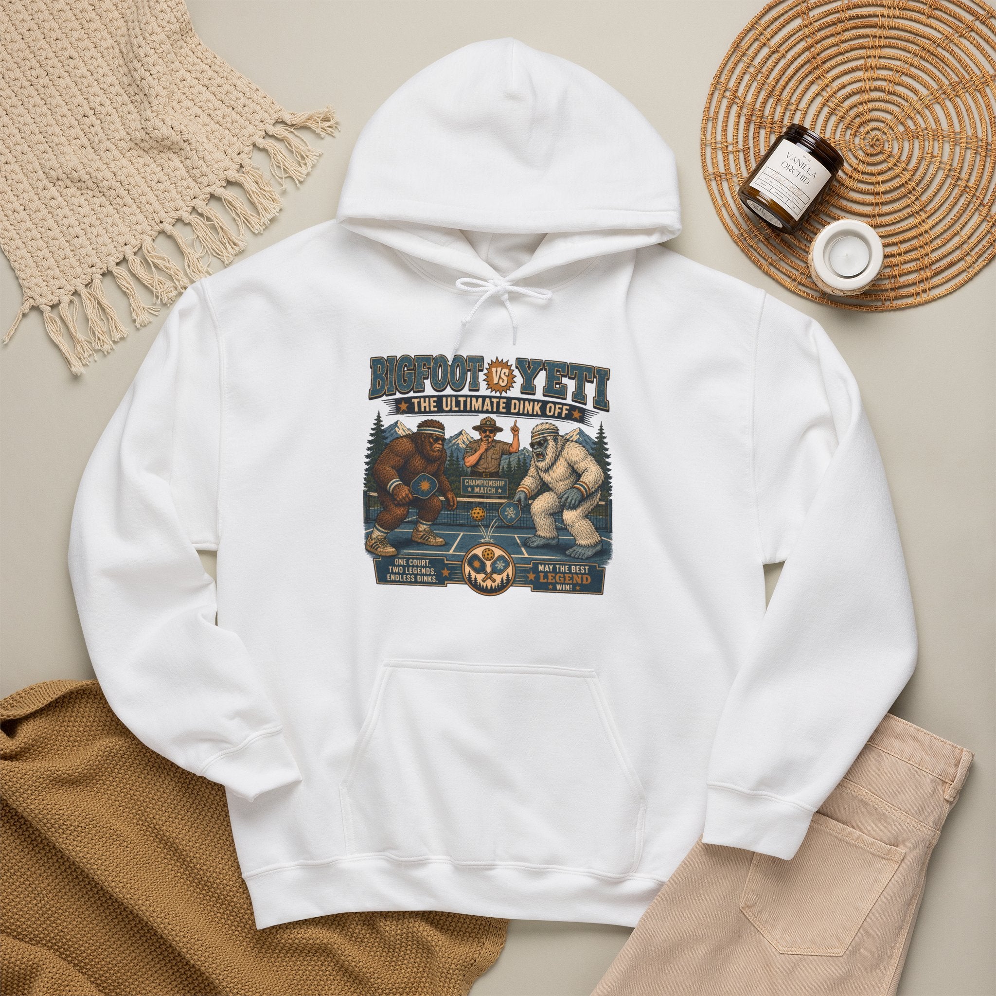 Bigfoot vs Yeti Pickleball Championship Hoodie