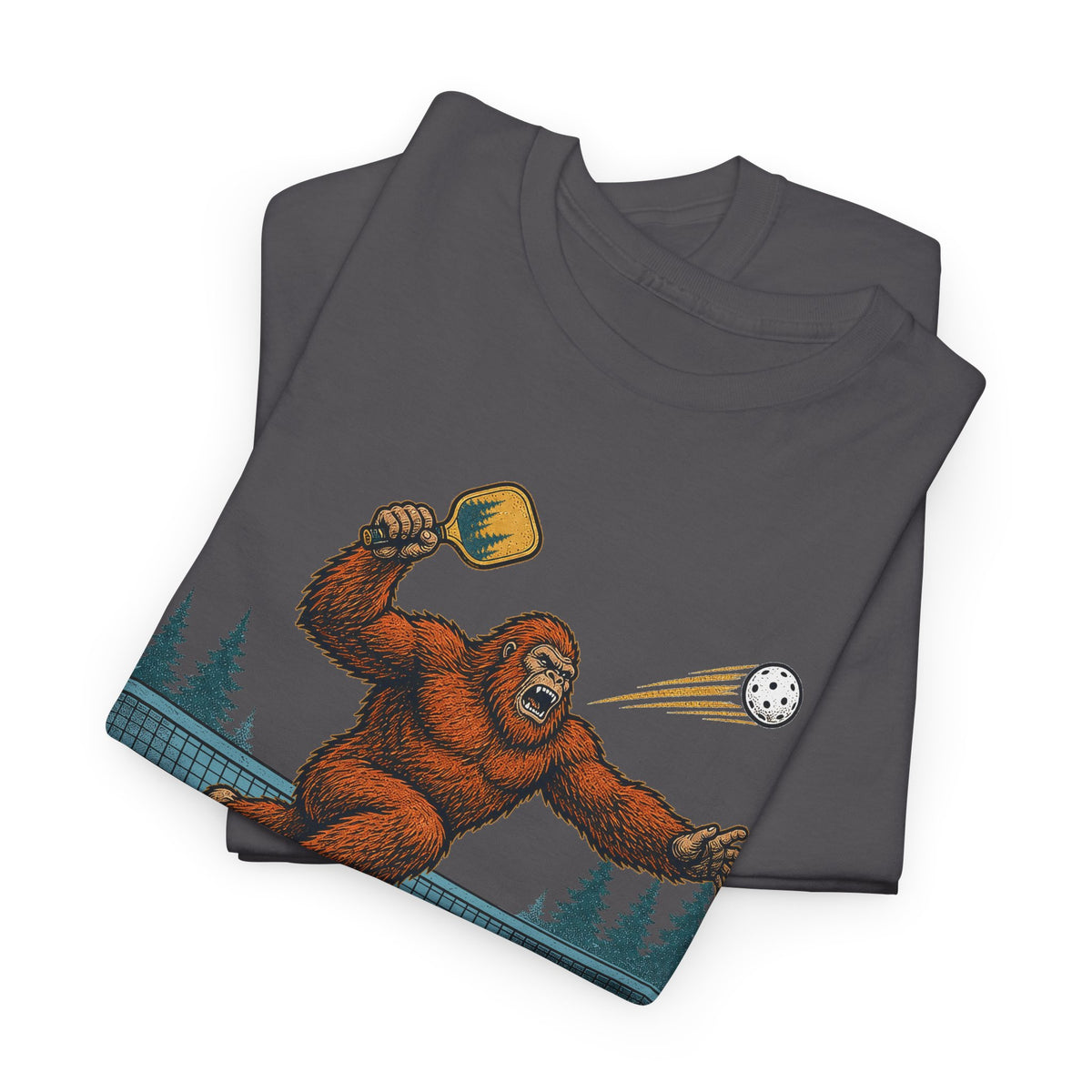 Squatch Overhead Smash Bigfoot Pickleball T-Shirt