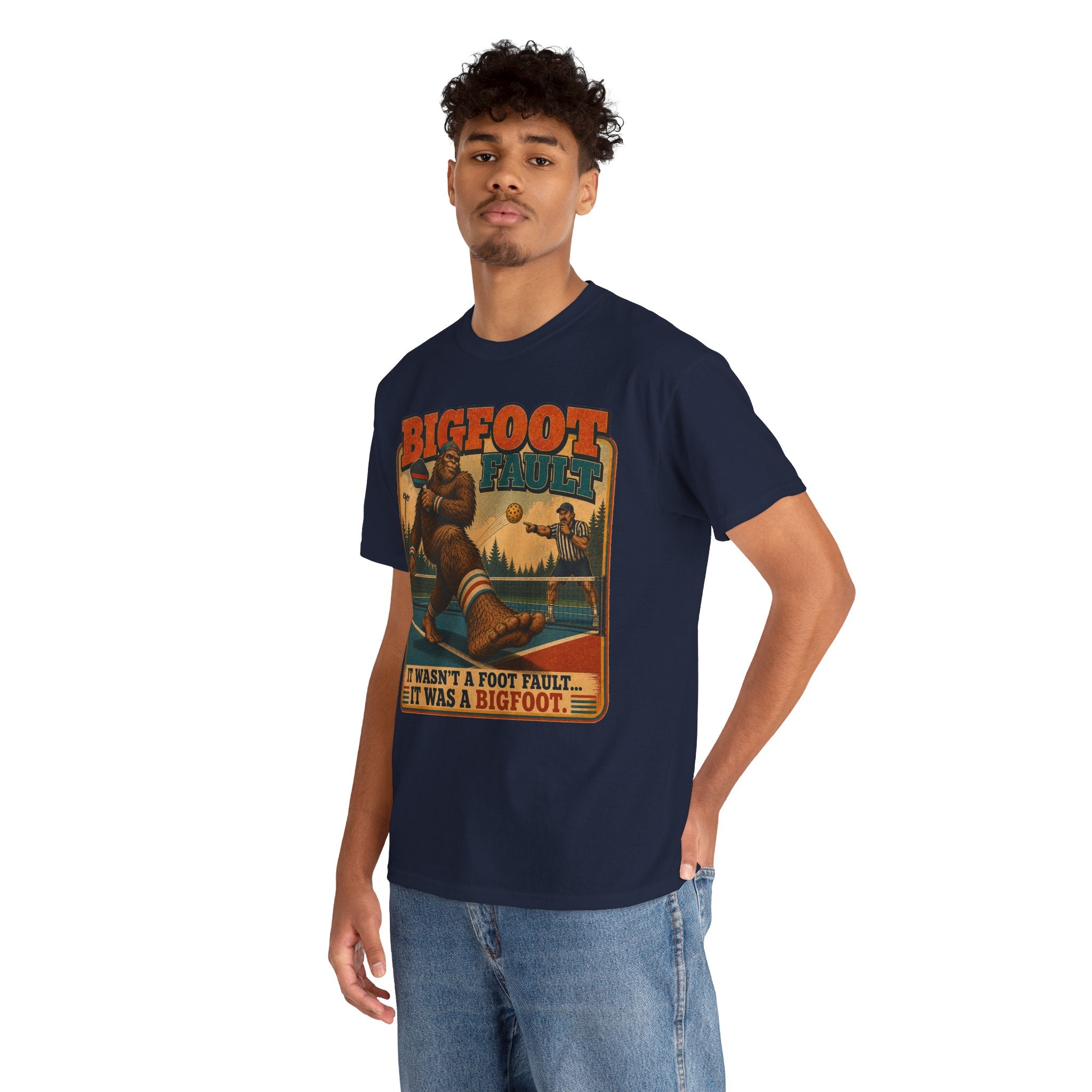 Bigfoot Foot Fault Funny Pickleball T-Shirt