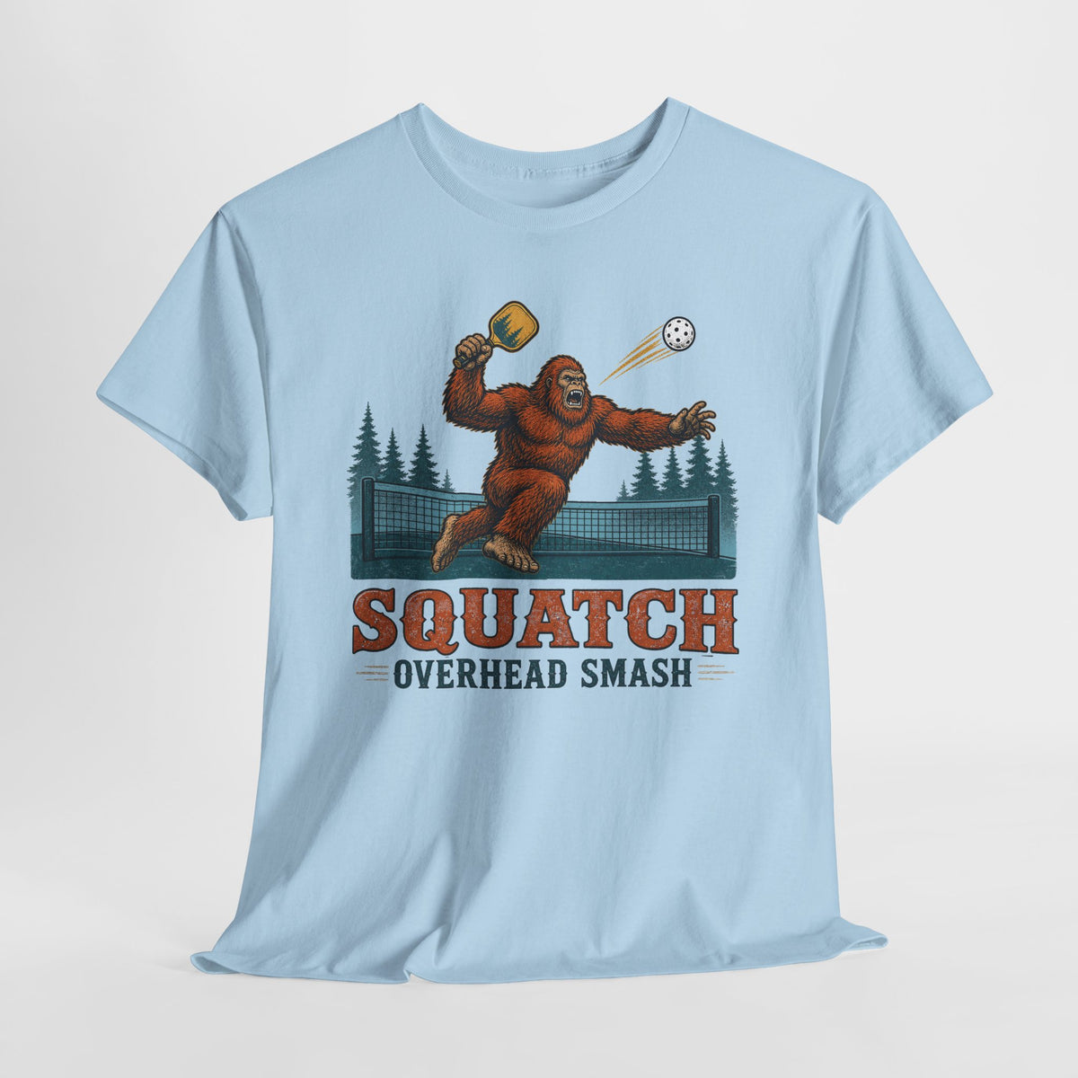 Squatch Overhead Smash Bigfoot Pickleball T-Shirt