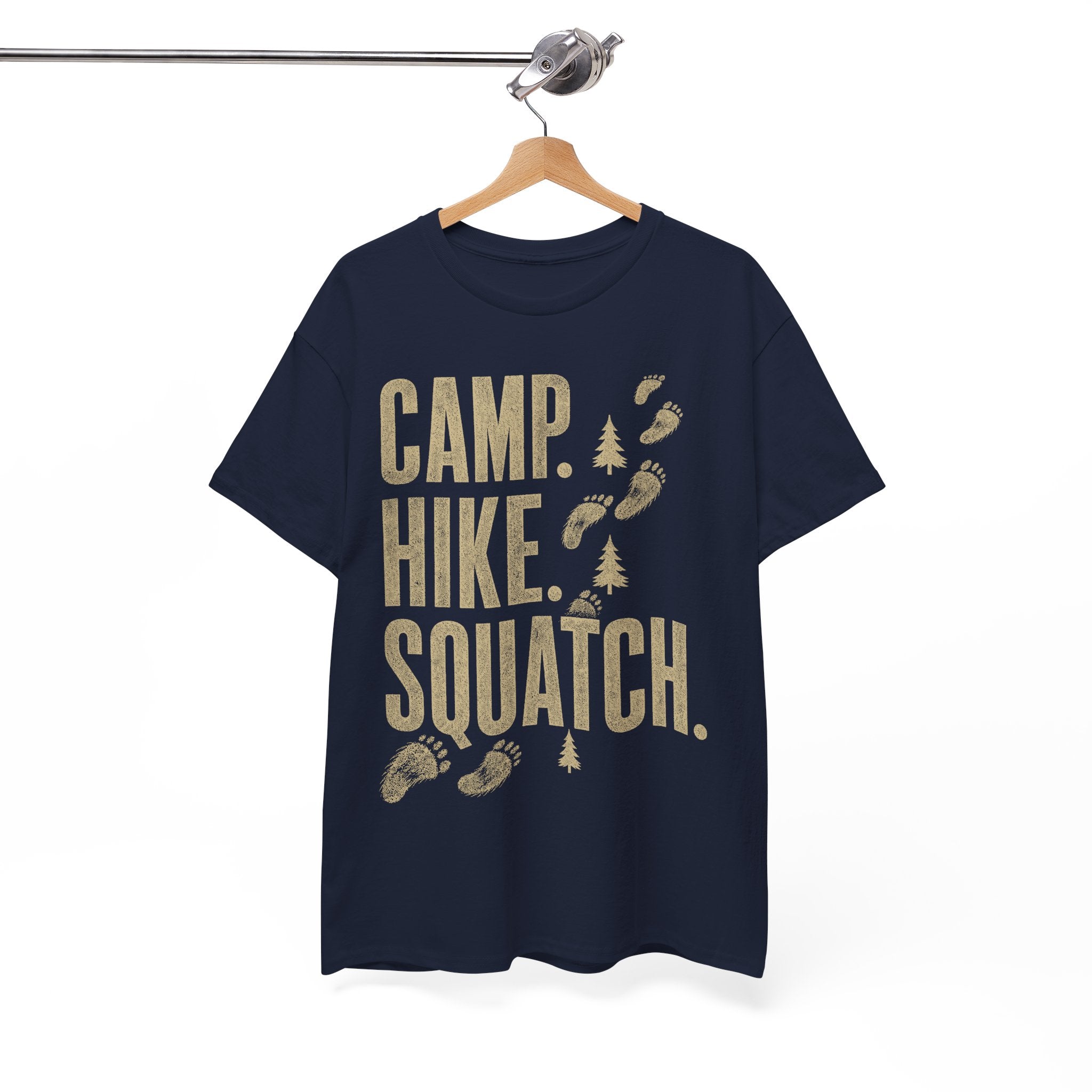 Camp Hike Squatch T-Shirt – Modern Outdoor Bigfoot Graphic Tee