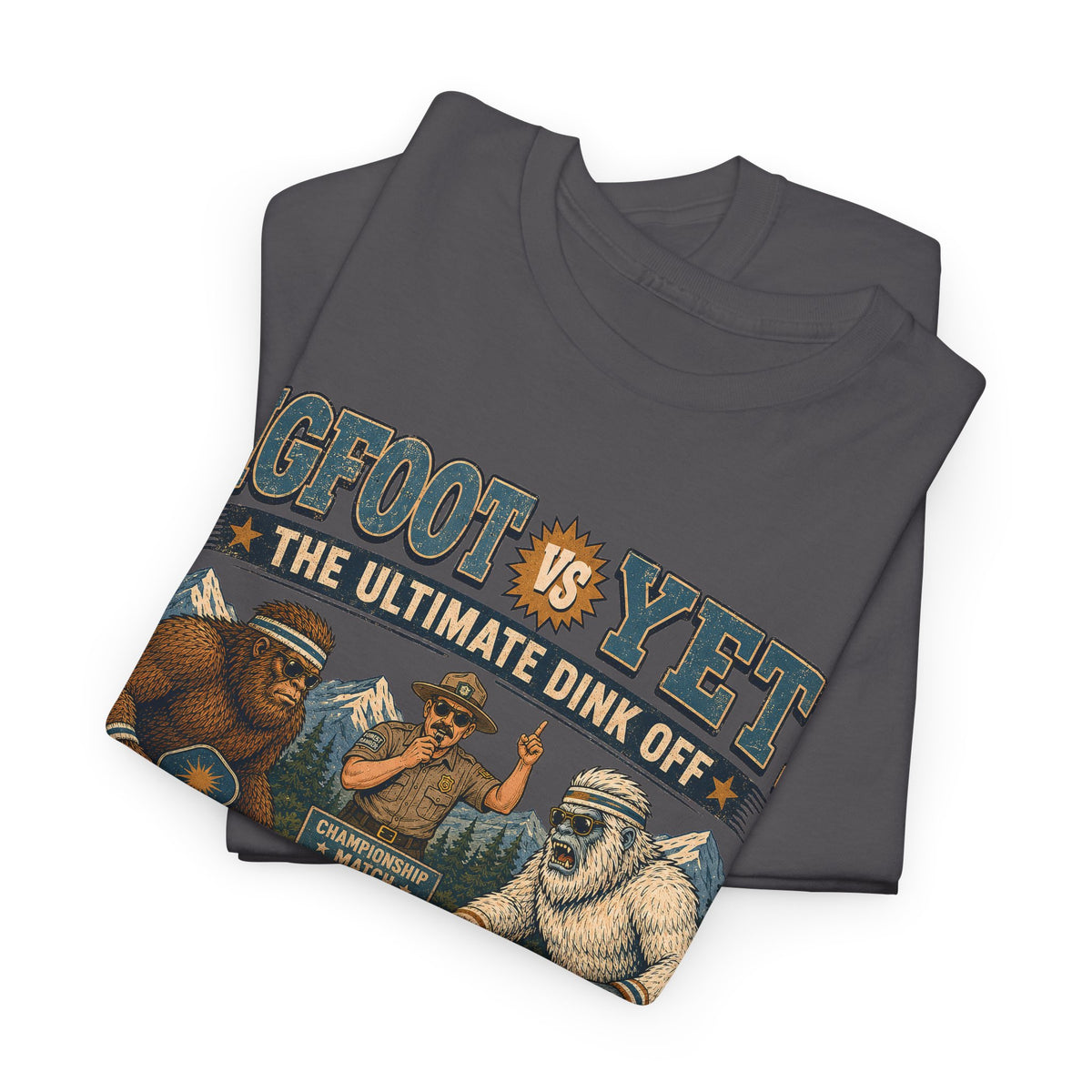 Bigfoot vs Yeti Pickleball Championship T-Shirt