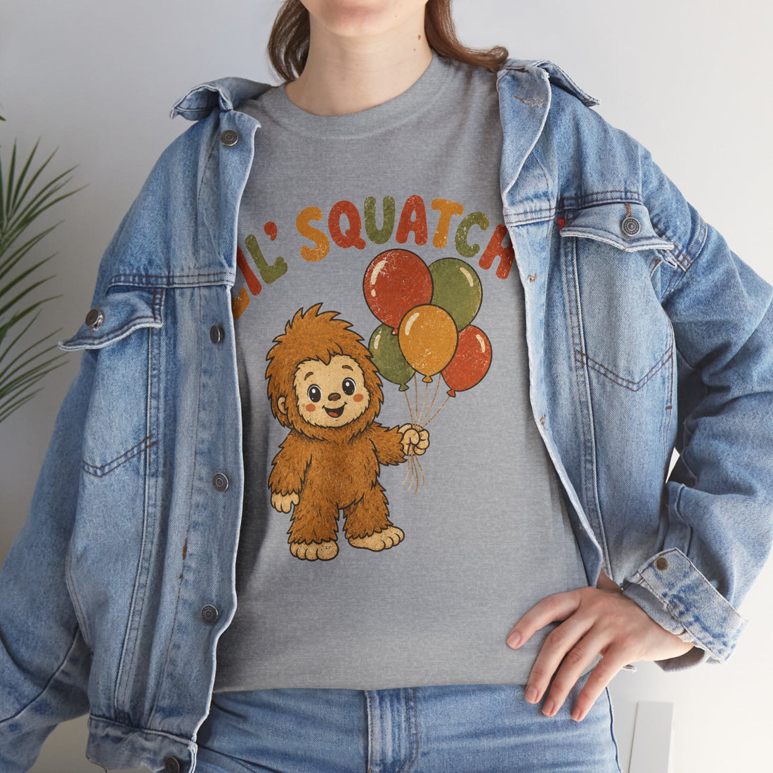 Lil' Squatch Birthday T-Shirt – Cute Baby Bigfoot Balloon Tee for Kids