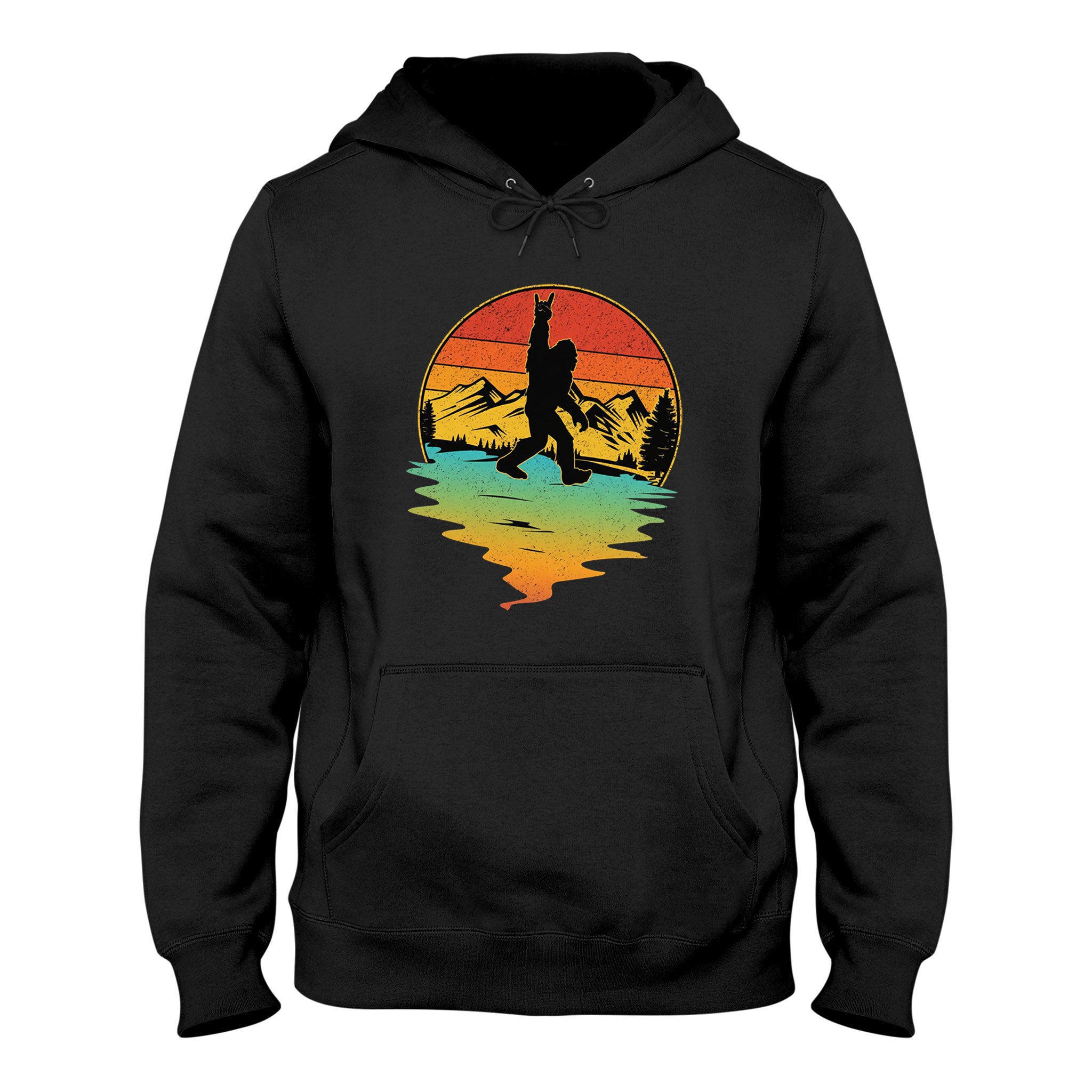 Bigfoot Hoodie Rock N Roll Country Music Graphic, Unisex Hoodie, Camping Gift Idea